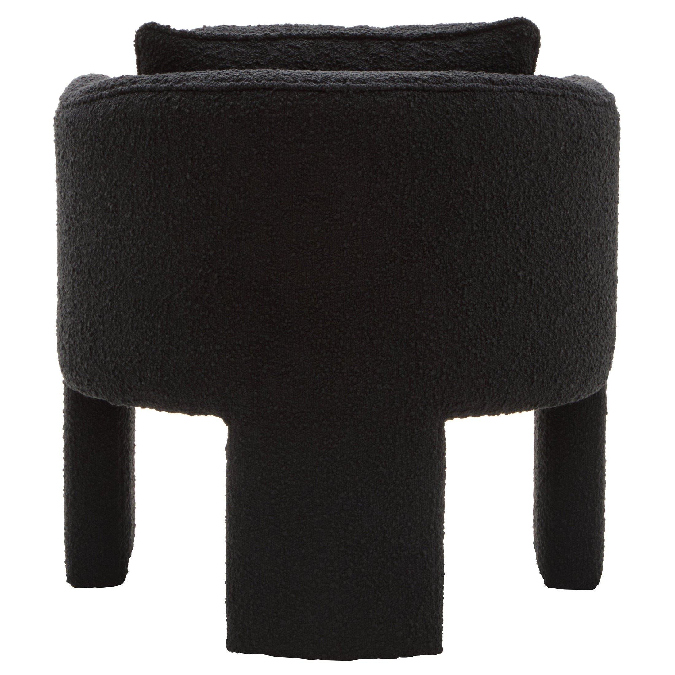 Mazzero Black Boucle Curved Armchair  Nicholas John Interiors