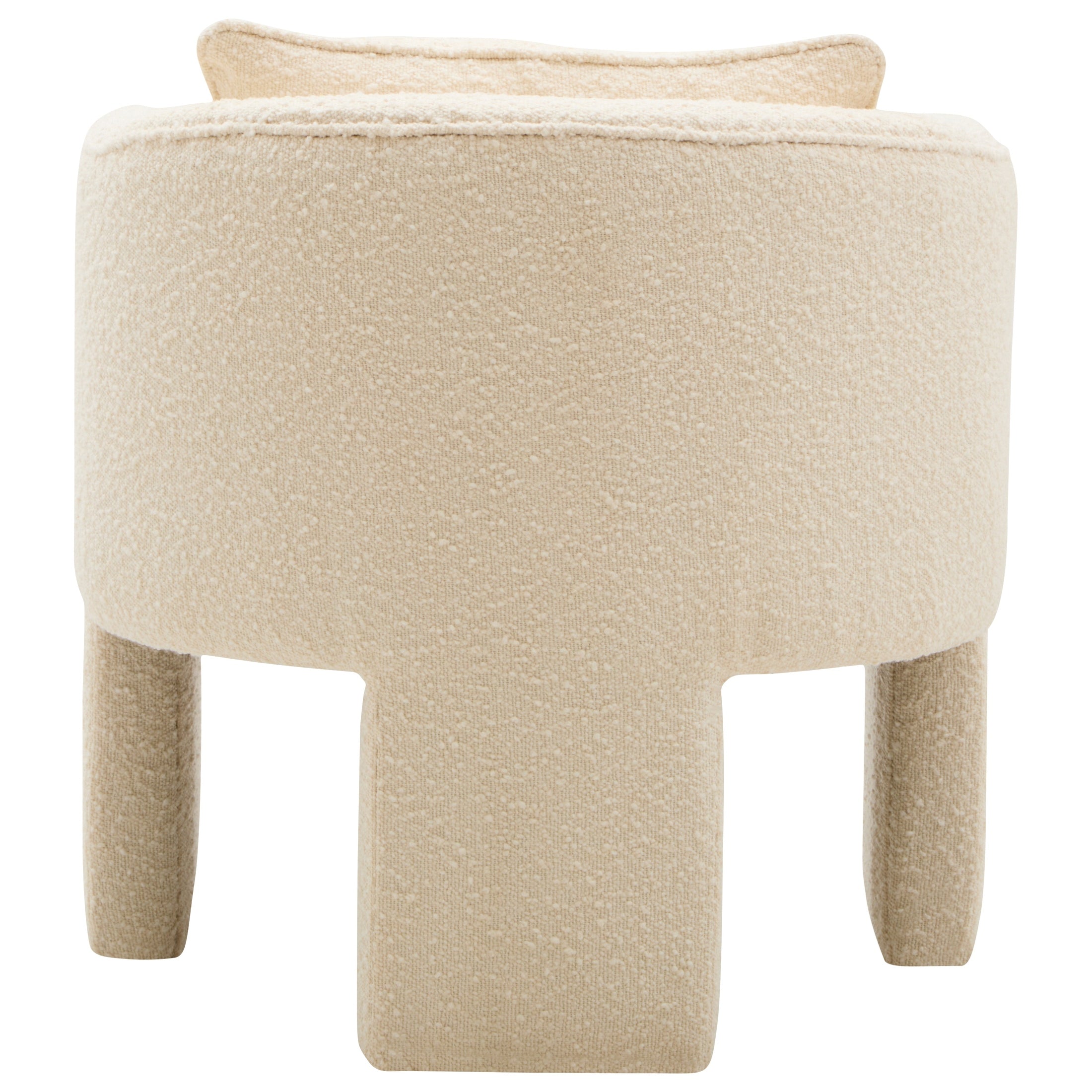Mazzero Ivory Boucle Curved Armchair  Nicholas John Interiors