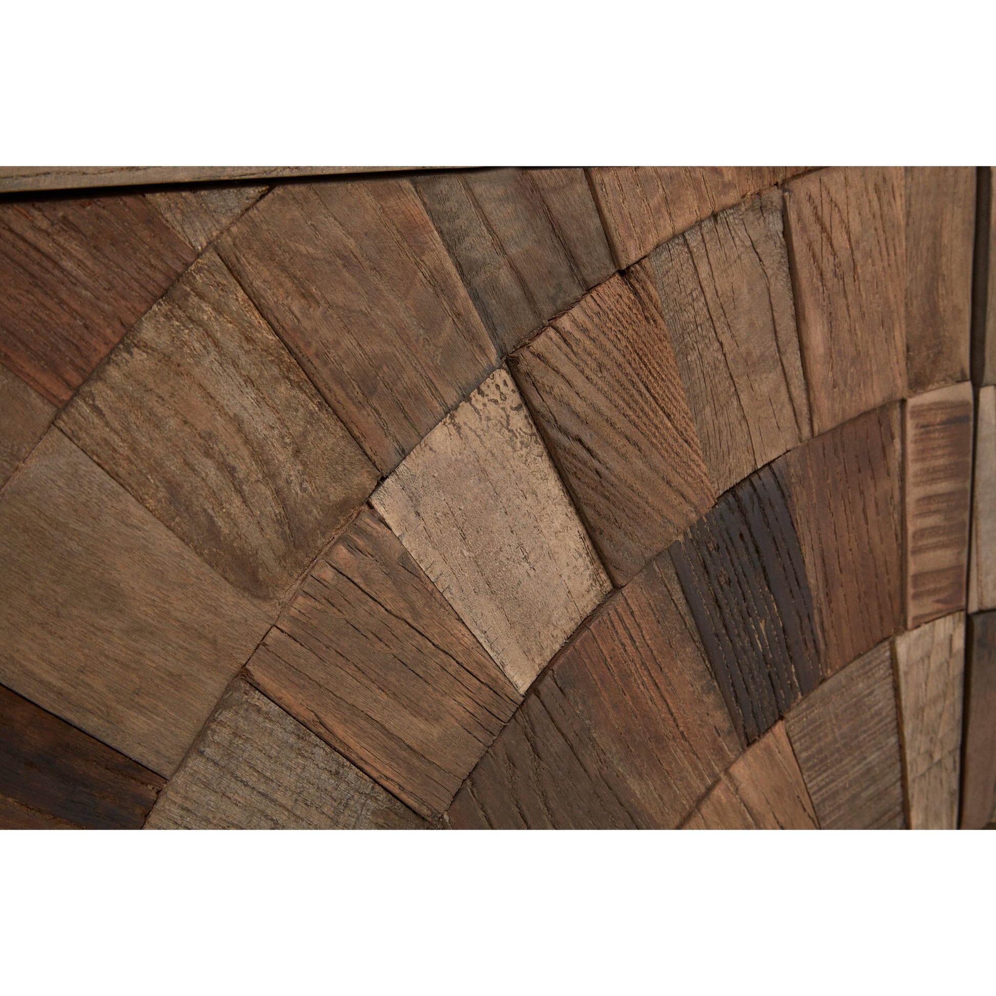 Midaro Large 2 Door Elm Wood Cabinet with Sunburst Design  Nicholas John Interiors