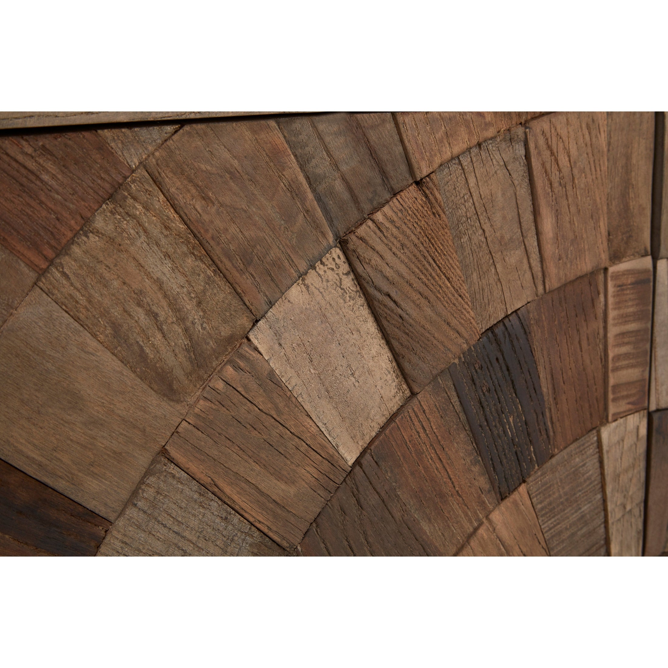 Midaro Large 2 Door Elm Wood Cabinet with Sunburst Design  Nicholas John Interiors