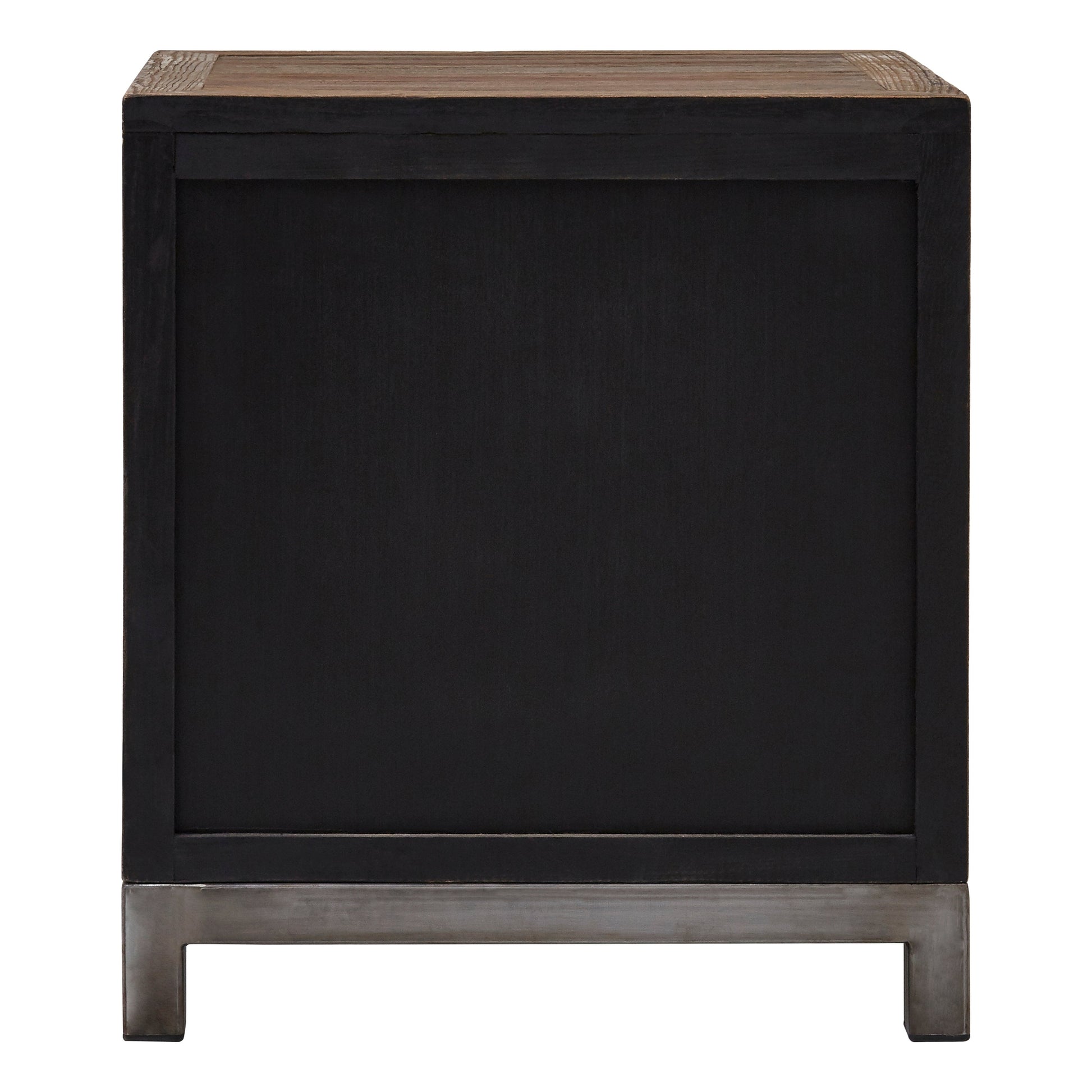 Midaro Small 2 Door Elm Wood Cabinet with Circular Handles  Nicholas John Interiors