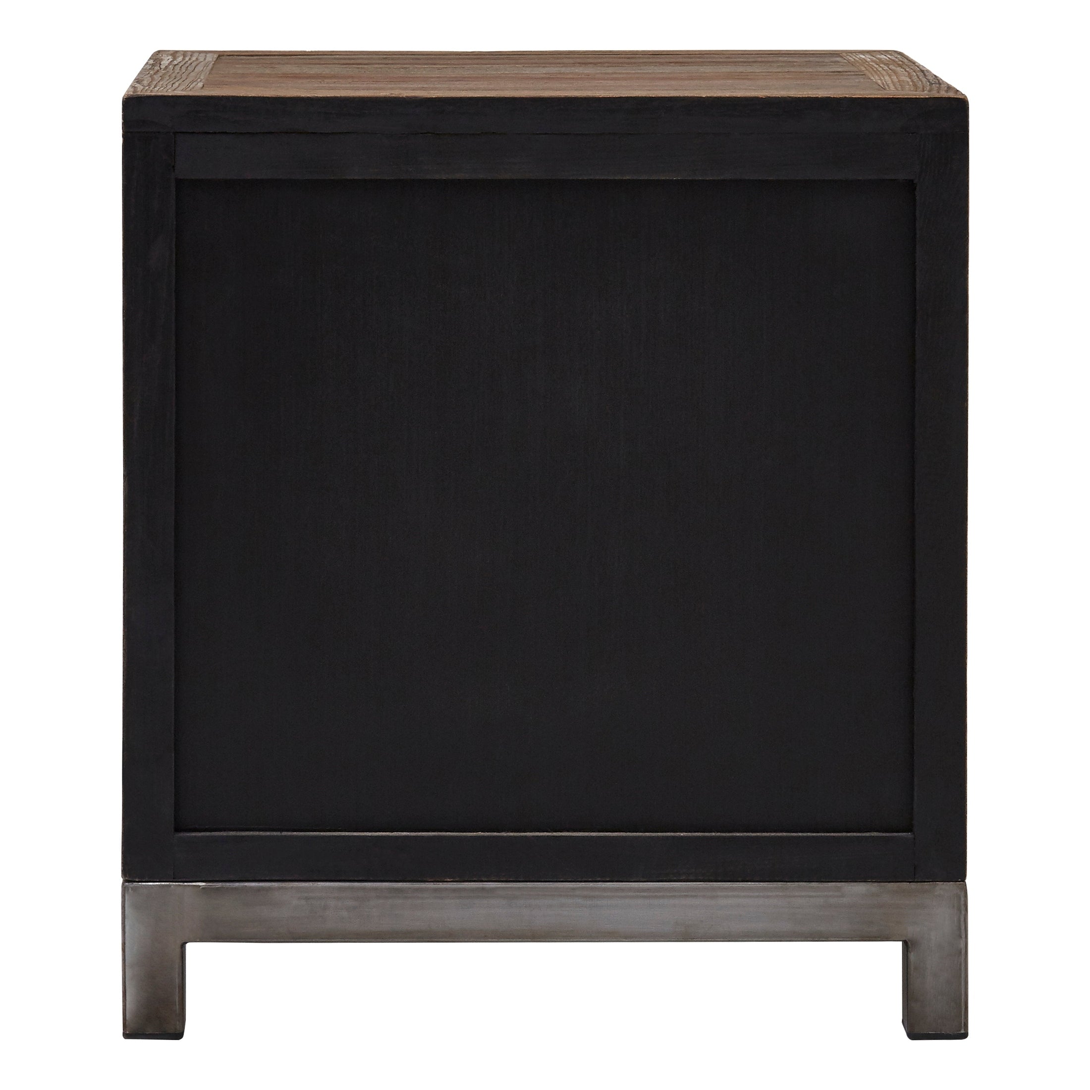 Midaro Small 2 Door Elm Wood Cabinet with Circular Handles  Nicholas John Interiors