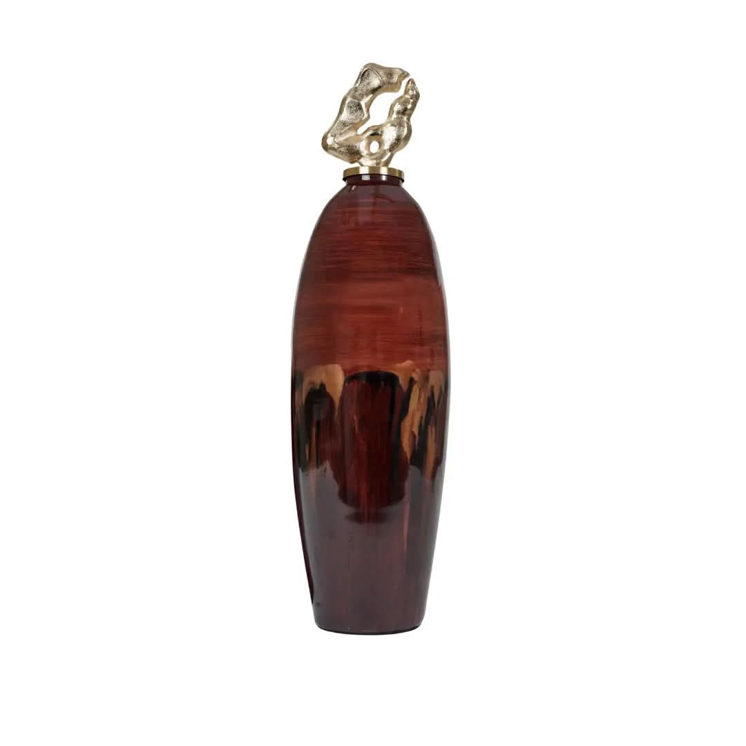 Mindy Brownes Anika Jar Small Burgundy Decorative Jar   Nicholas John Interiors