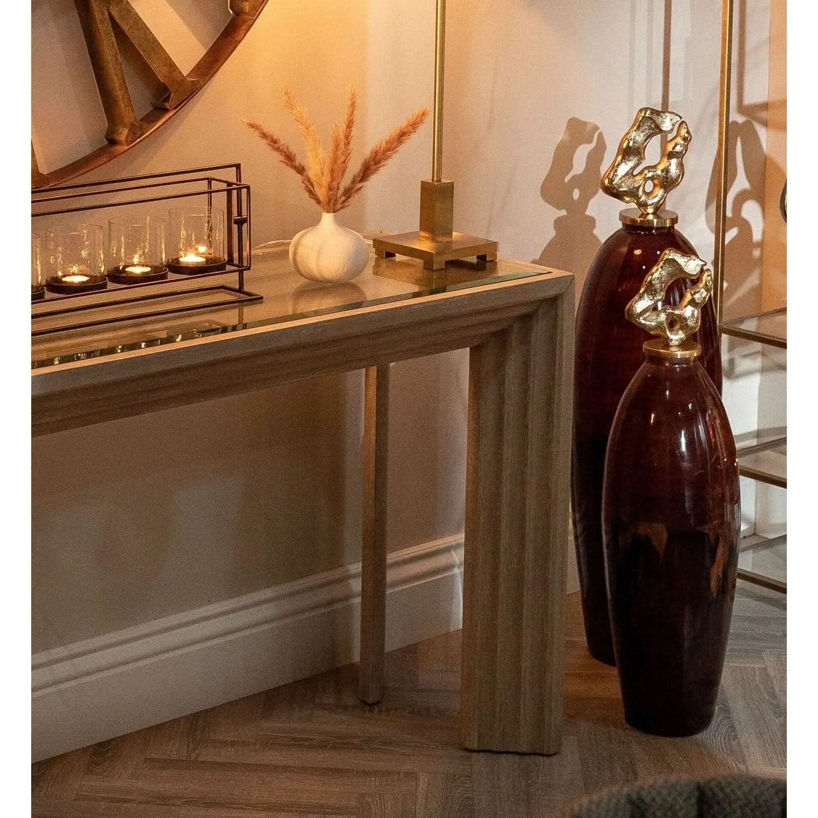 Mindy Brownes Anika Jar Small Burgundy Decorative Jar   Nicholas John Interiors