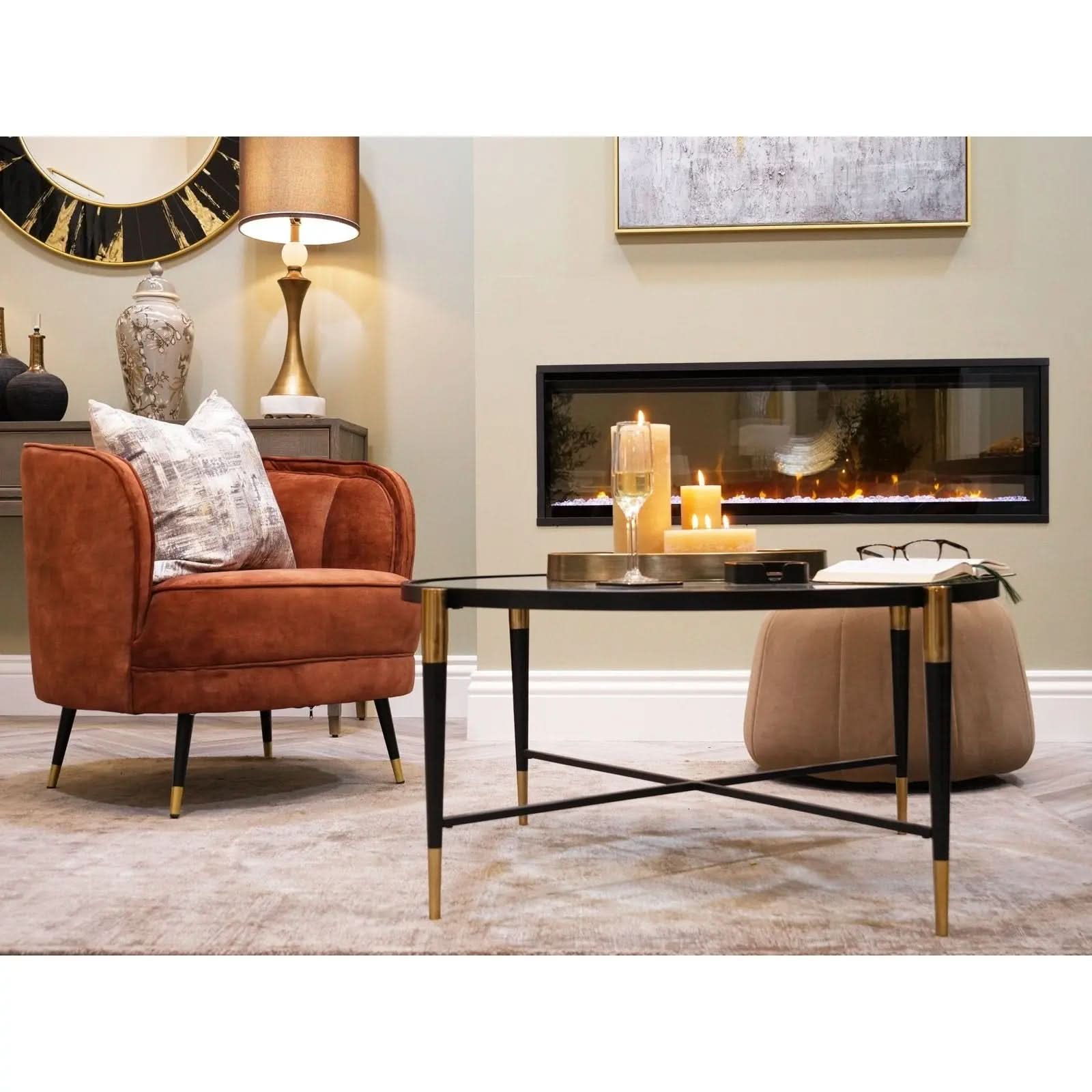 Mindy Brownes Harlinne Console Table Black Brass   Nicholas John Interiors