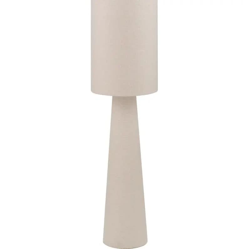 Mirissa White Slubby Handloom Fabric Floor Lamp   Nicholas John Interiors