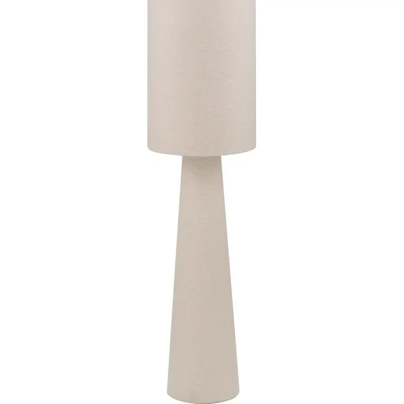Mirissa White Slubby Handloom Fabric Floor Lamp   Nicholas John Interiors