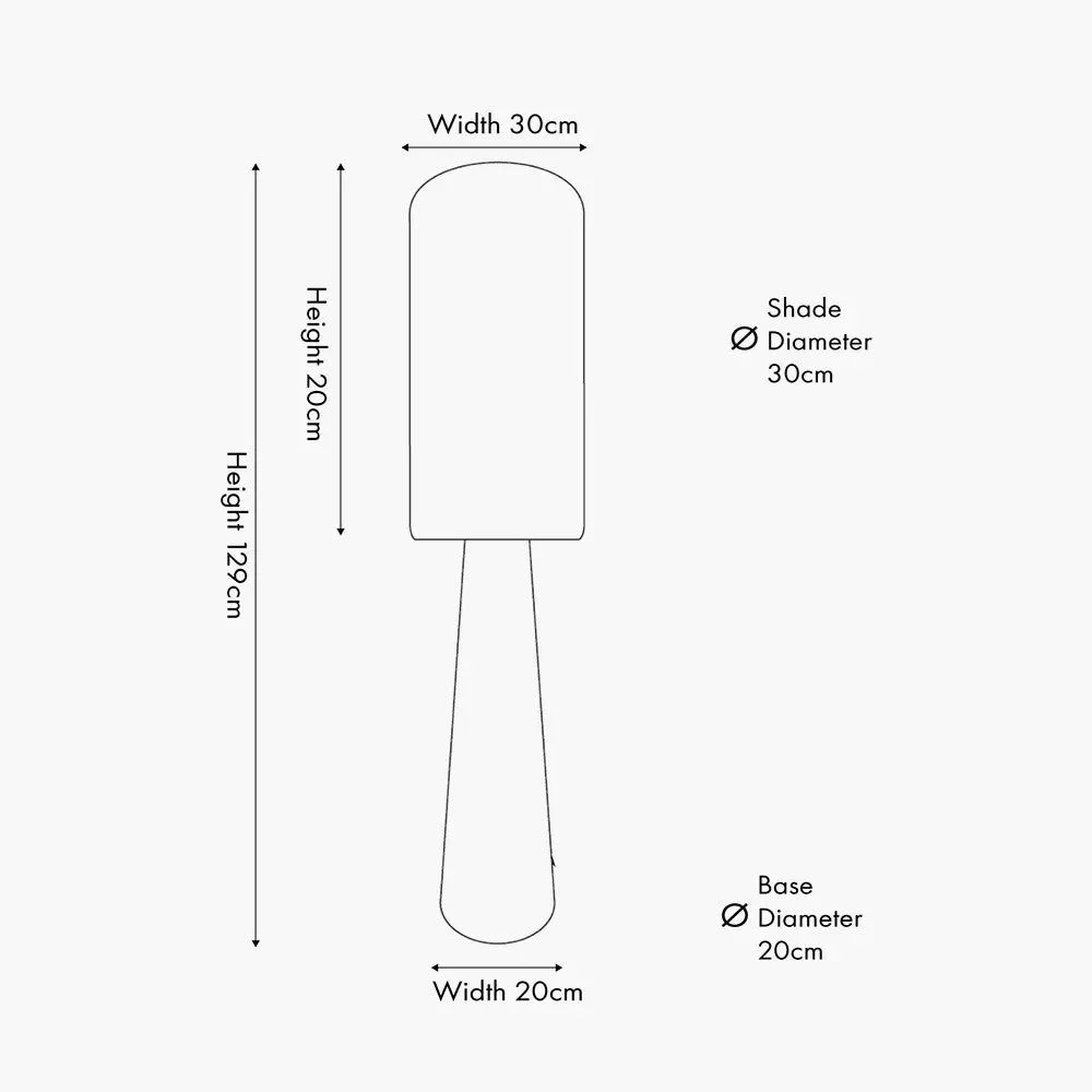 Mirissa White Slubby Handloom Fabric Floor Lamp   Nicholas John Interiors