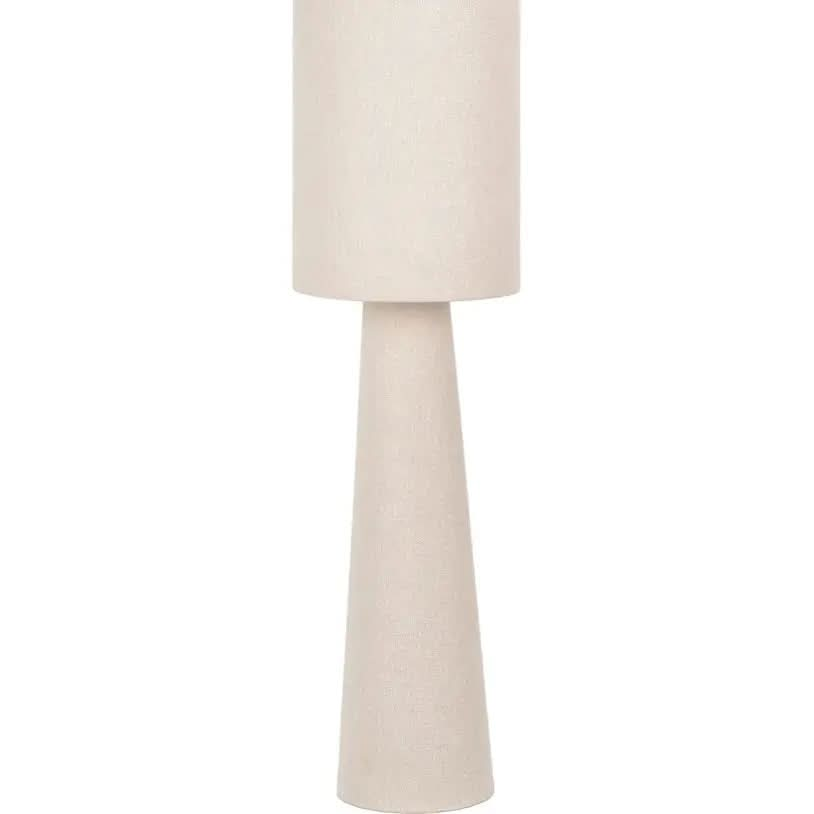 Mirissa White Slubby Handloom Fabric Table Lamp   Nicholas John Interiors