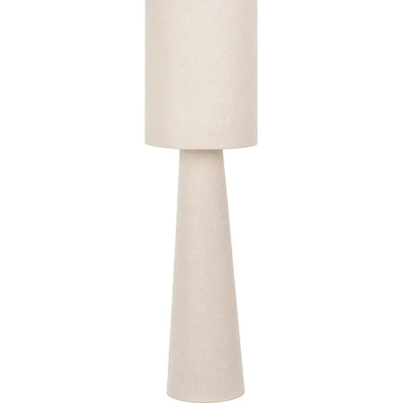 Mirissa White Slubby Handloom Fabric Table Lamp   Nicholas John Interiors