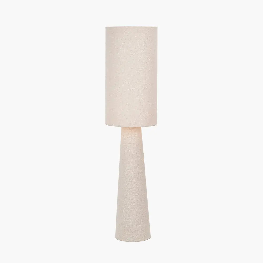 Mirissa White Slubby Handloom Fabric Table Lamp   Nicholas John Interiors