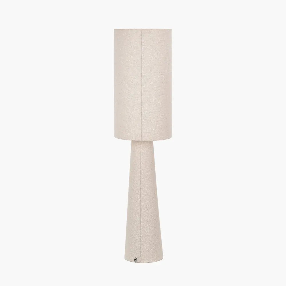 Mirissa White Slubby Handloom Fabric Table Lamp   Nicholas John Interiors