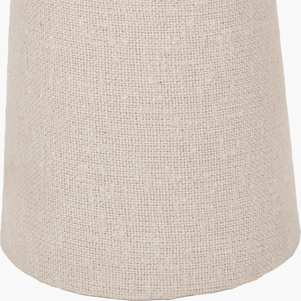 Mirissa White Slubby Handloom Fabric Table Lamp   Nicholas John Interiors