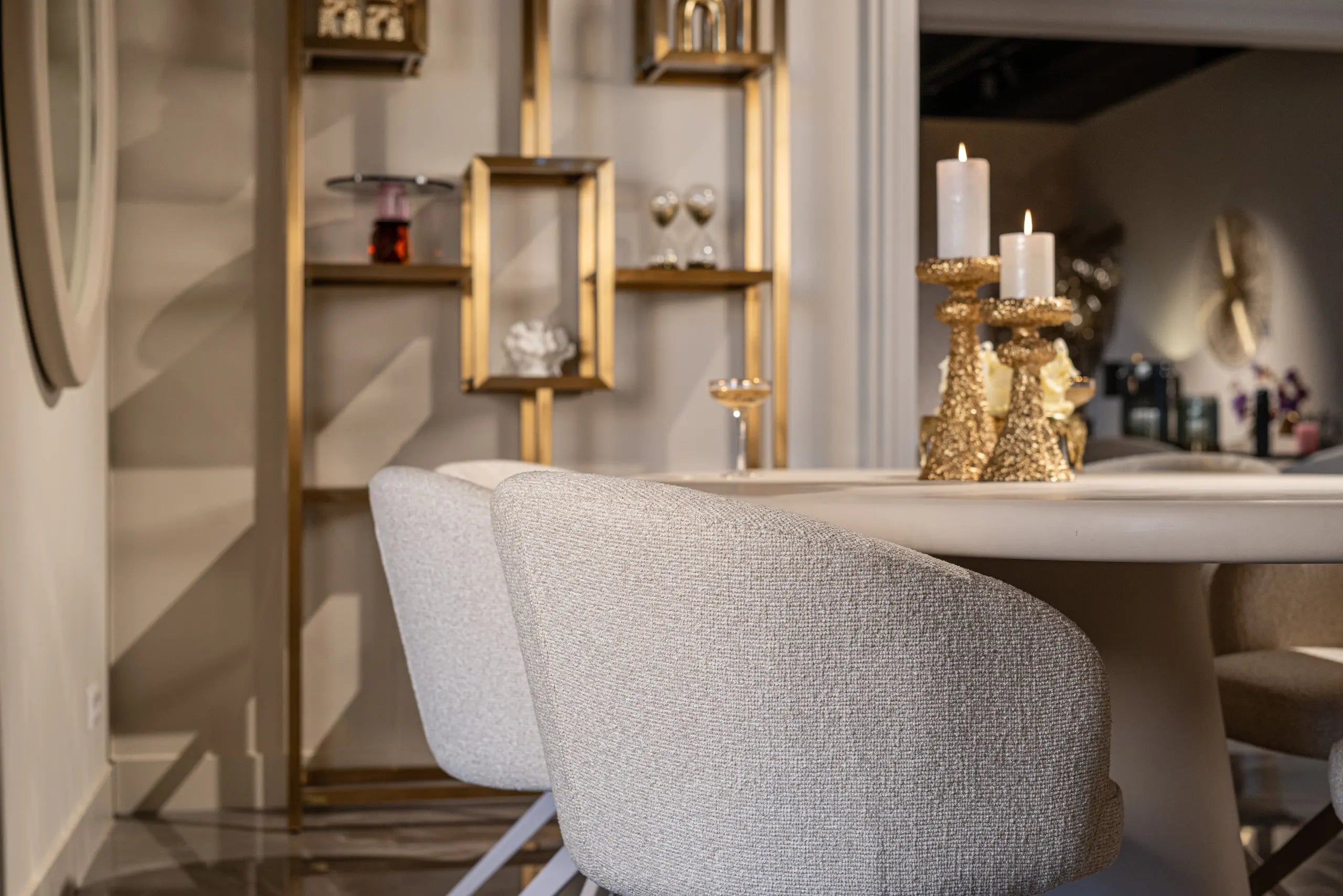 Mirror Clayton beige   Nicholas John Interiors