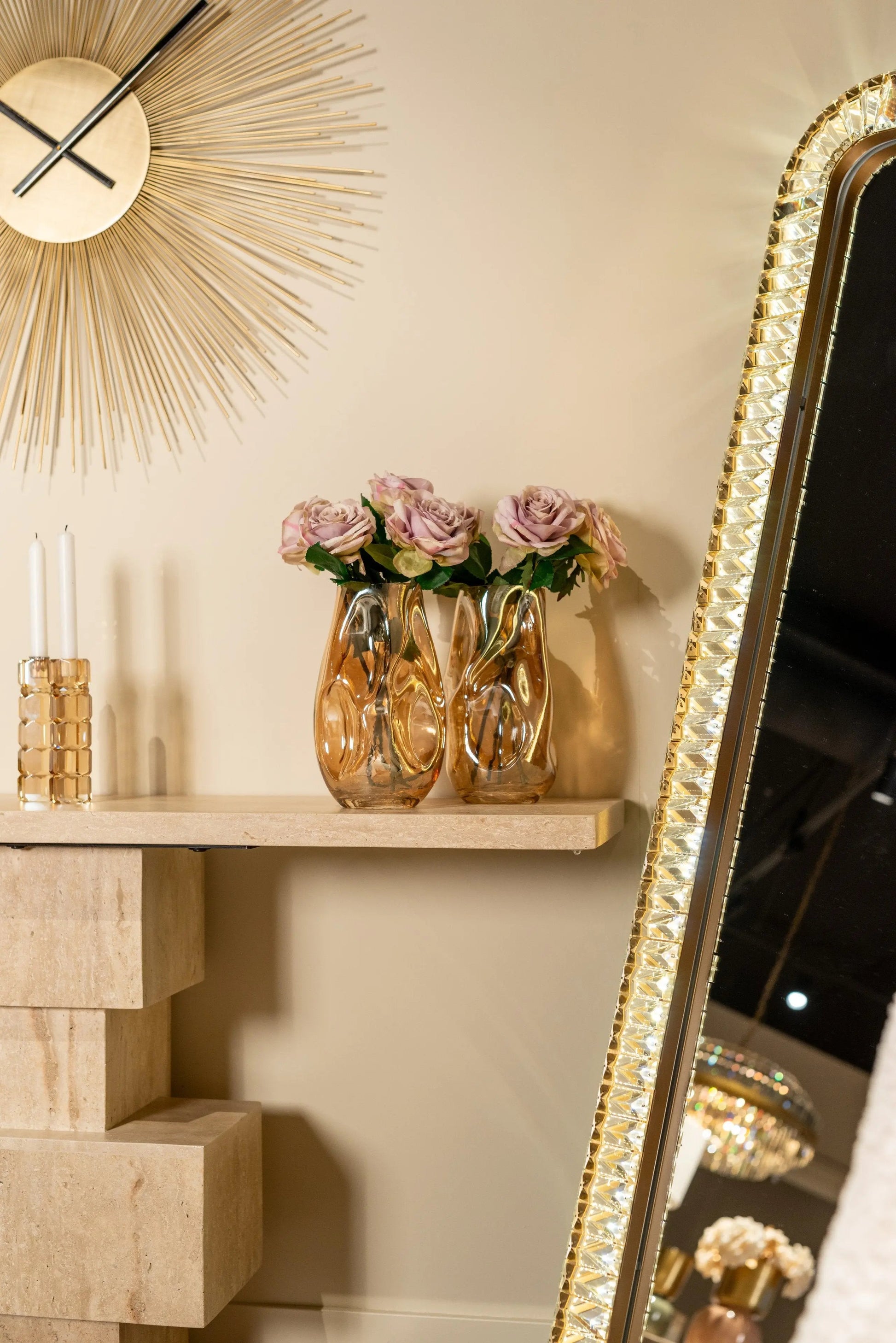 Richmond Interiors Khalo Bronze Mirror   Nicholas John Interiors