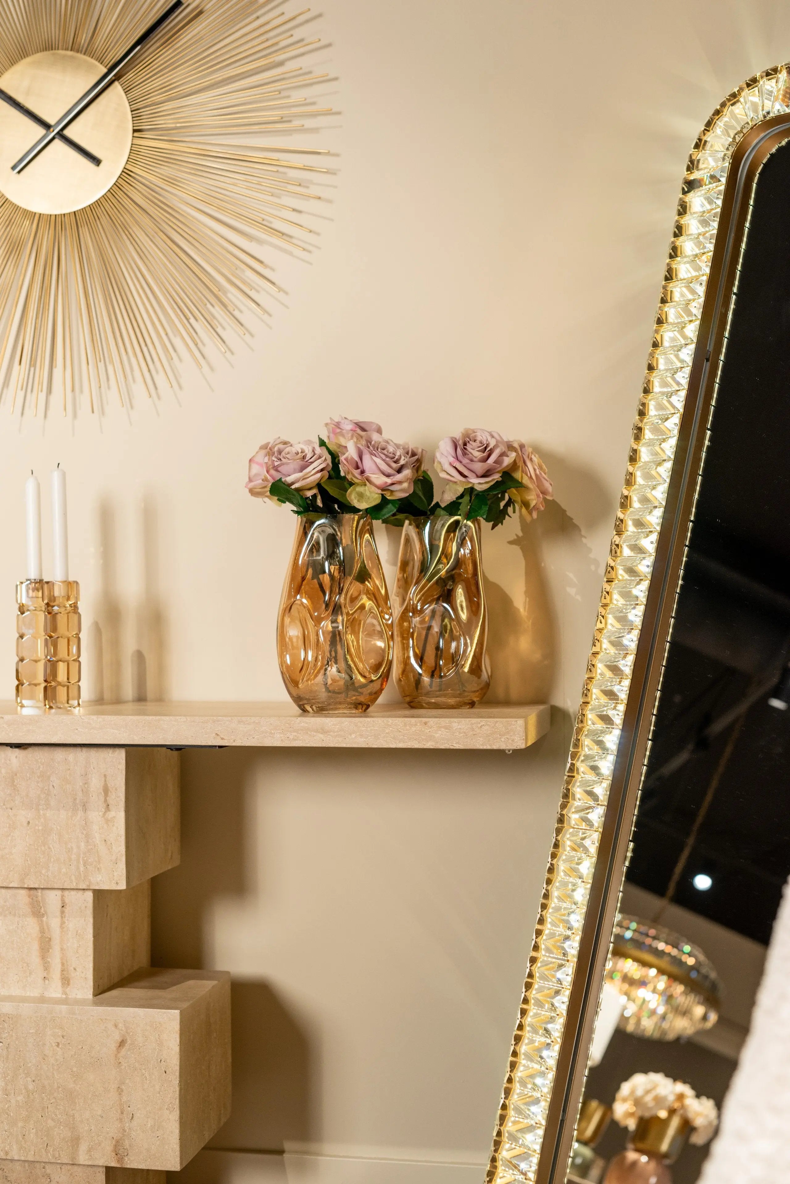 Richmond Interiors Khalo Bronze Mirror   Nicholas John Interiors