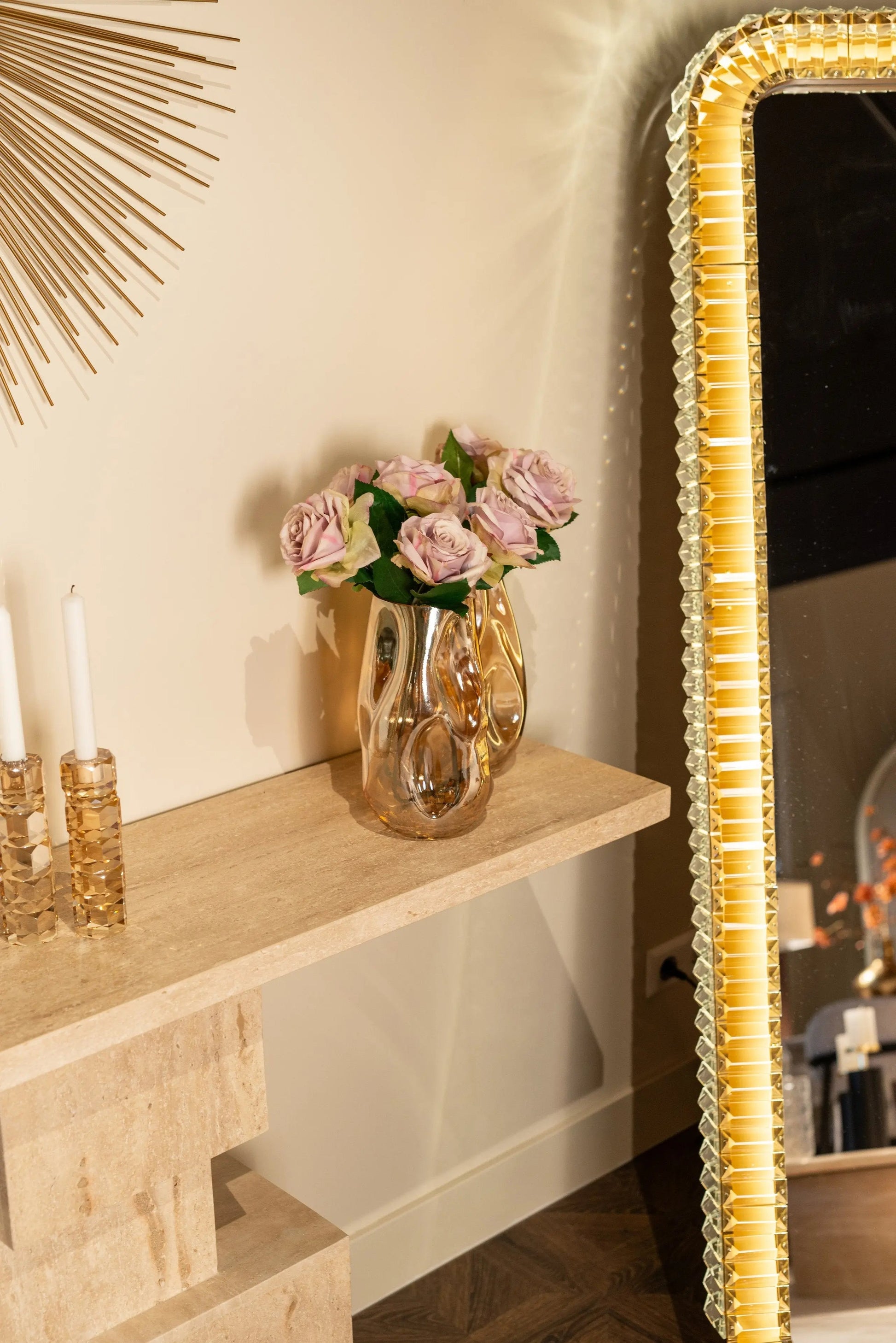 Richmond Interiors Khalo Bronze Mirror   Nicholas John Interiors