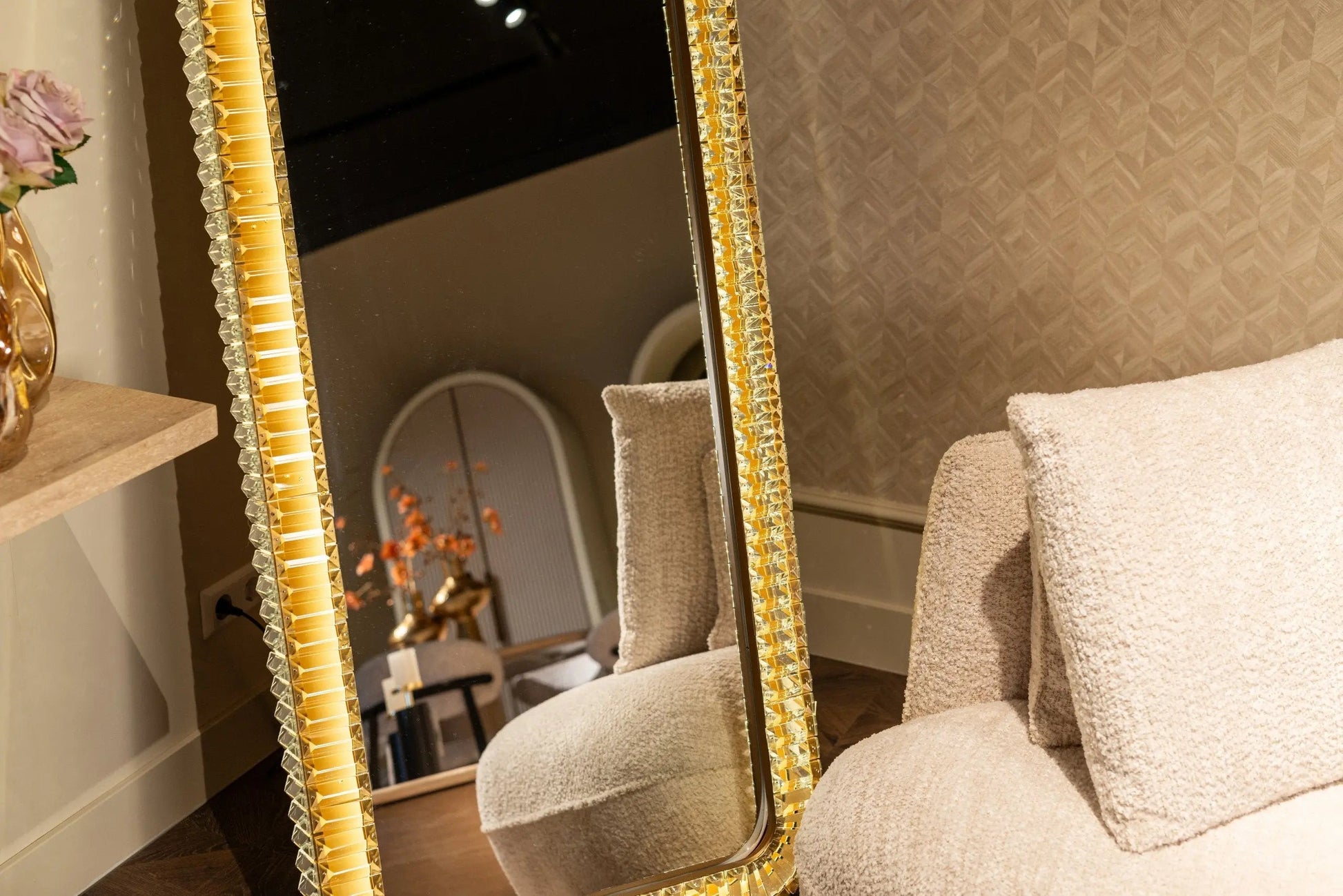 Richmond Interiors Khalo Bronze Mirror   Nicholas John Interiors