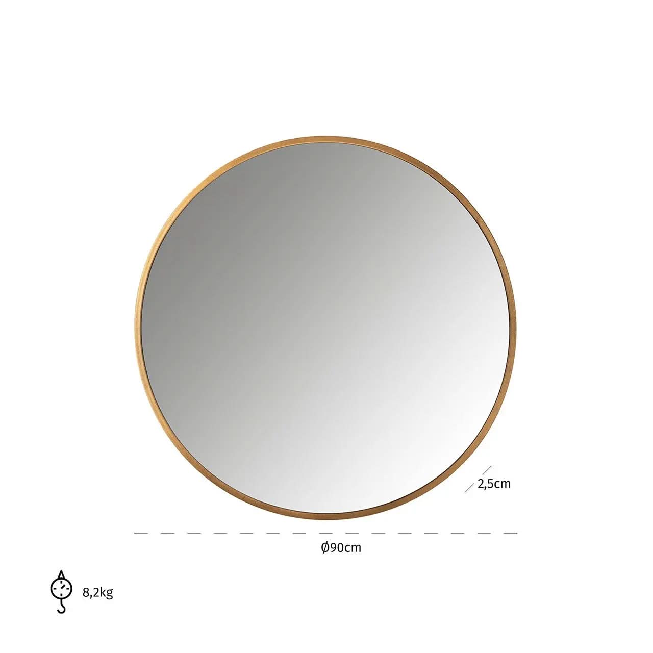 Mirror Maesa gold 90Ø   Nicholas John Interiors