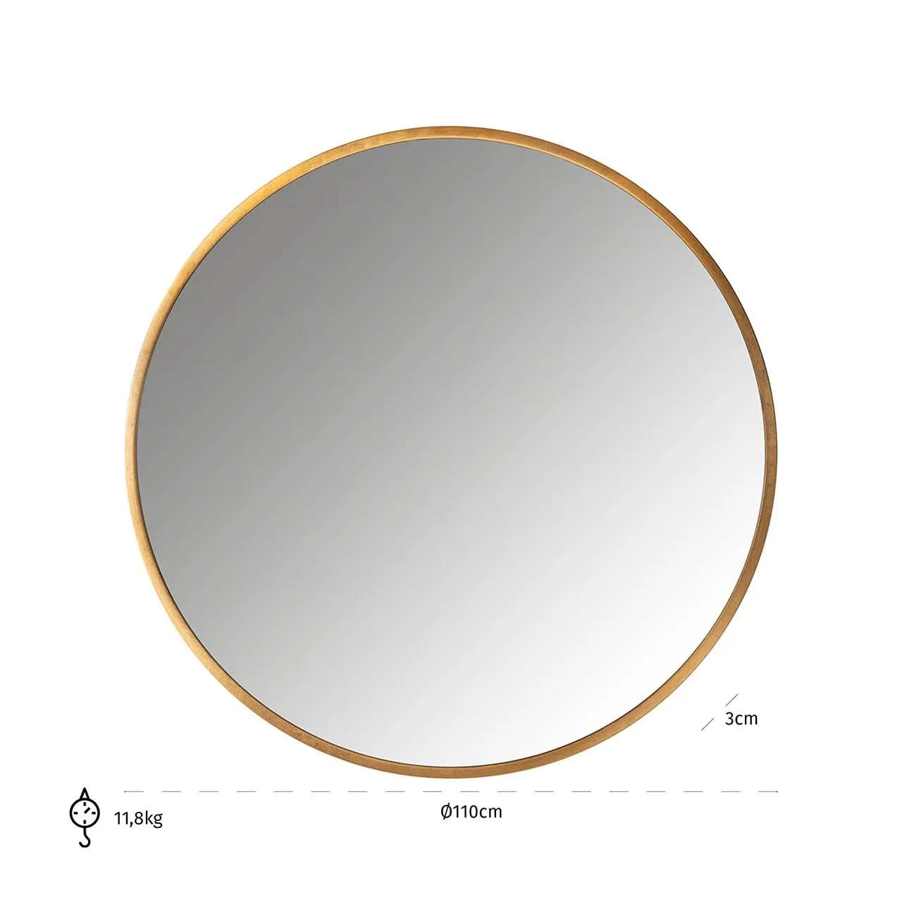 Mirror Maevy gold 110Ø   Nicholas John Interiors