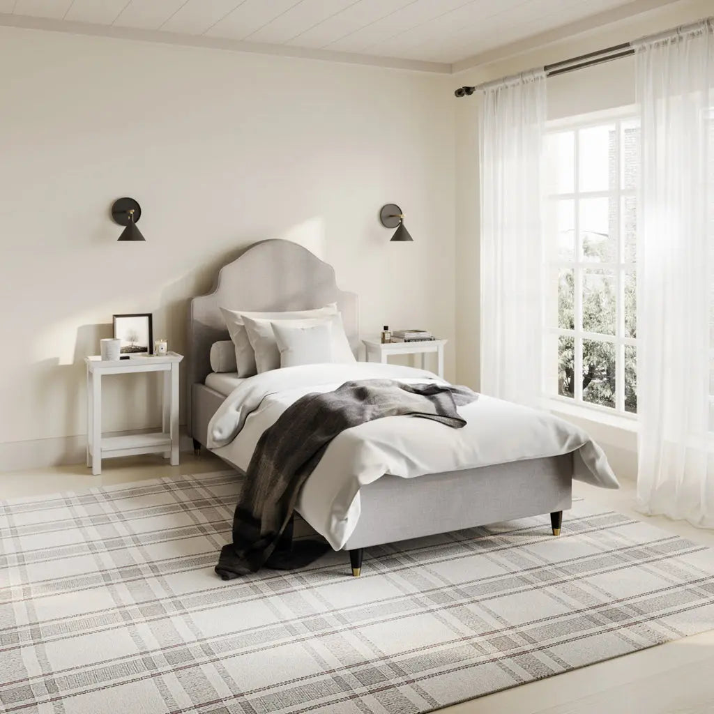 Monterey Light Grey Single Bed   Nicholas John Interiors