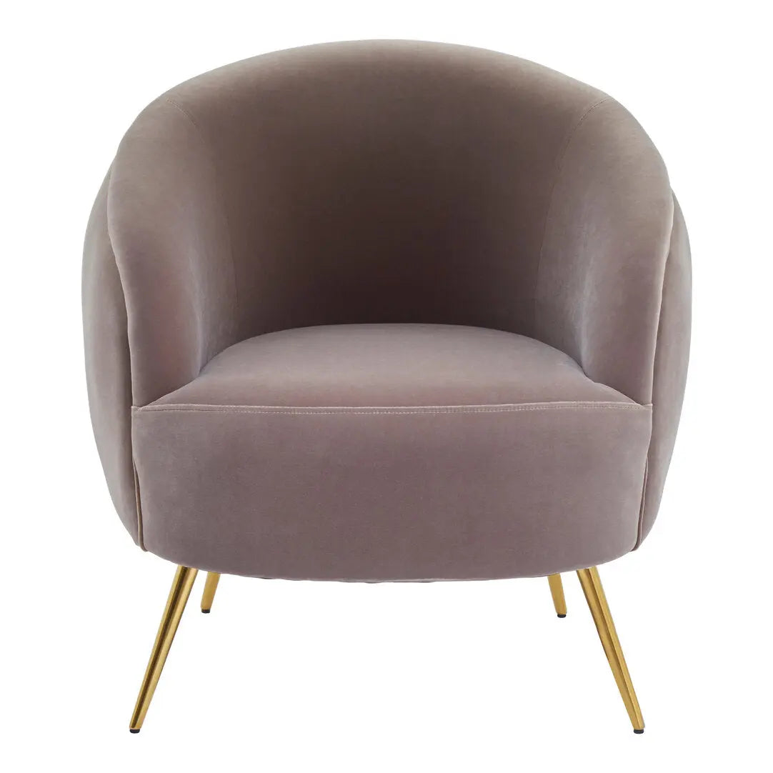 Montreal Mink Velvet Armchair   Nicholas John Interiors