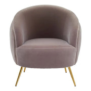 Montreal Mink Velvet Armchair   Nicholas John Interiors