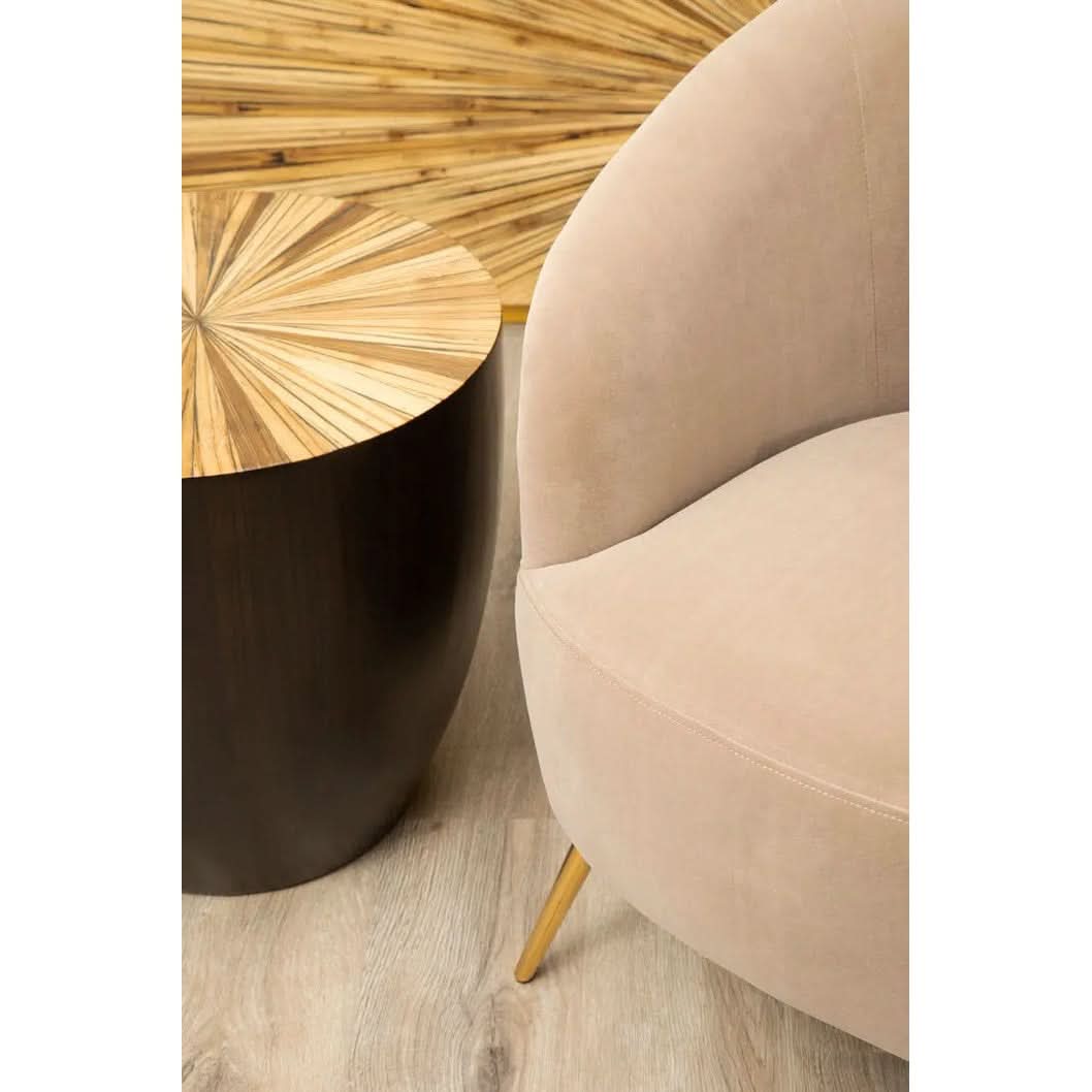 Montreal Mink Velvet Armchair   Nicholas John Interiors
