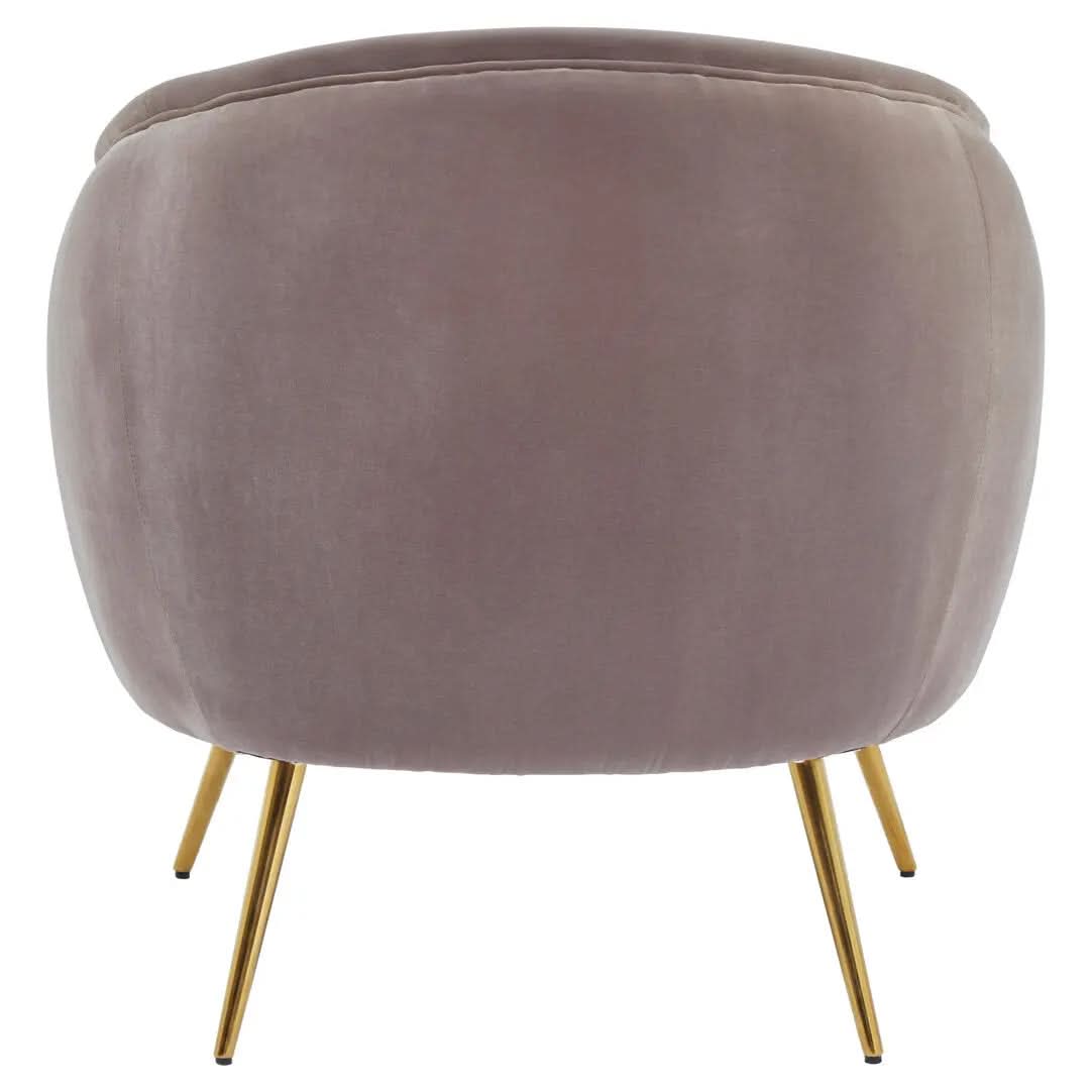 Montreal Mink Velvet Armchair   Nicholas John Interiors