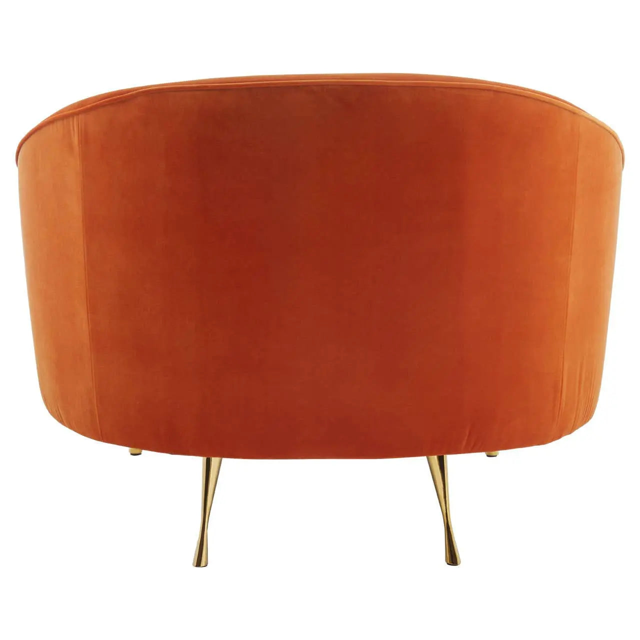 Montreal Orange Velvet Armchair   Nicholas John Interiors