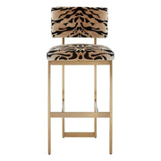 Montreal Tiger Print Bar Stool   Nicholas John Interiors