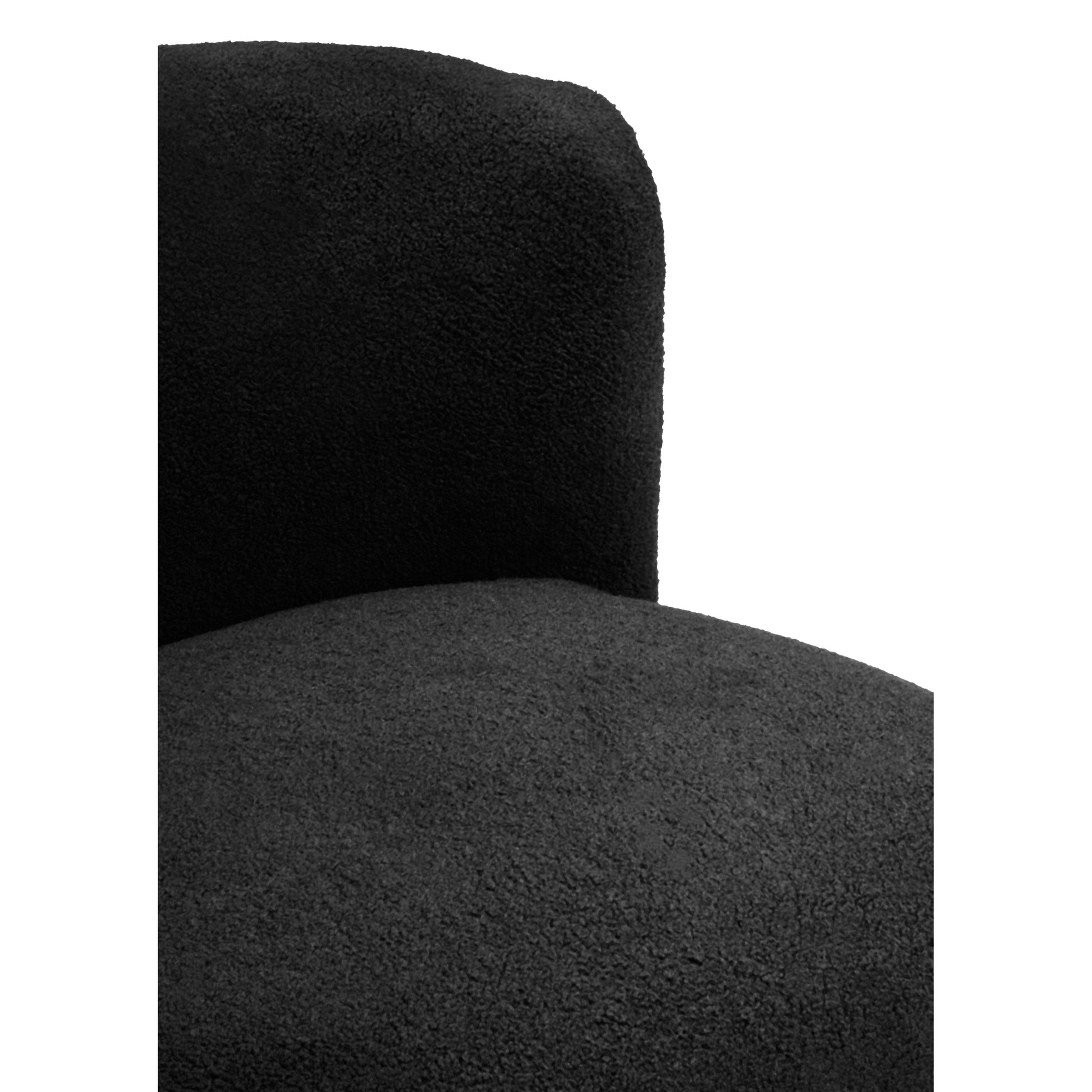Montrose Black Boucle Effect Armless Lounge Chair  Nicholas John Interiors