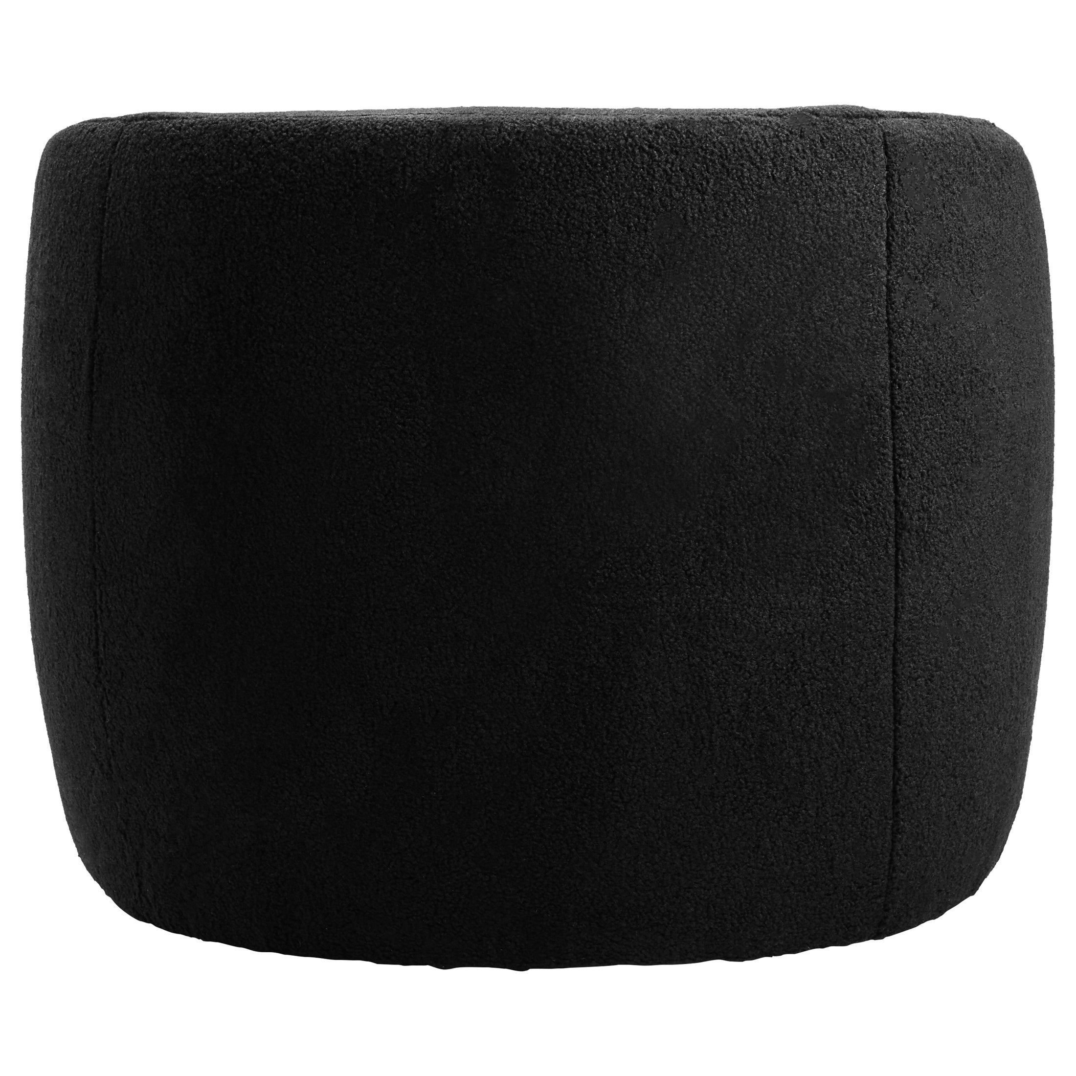 Montrose Black Boucle Effect Curved Lounge Chair With Swivel Base  Nicholas John Interiors
