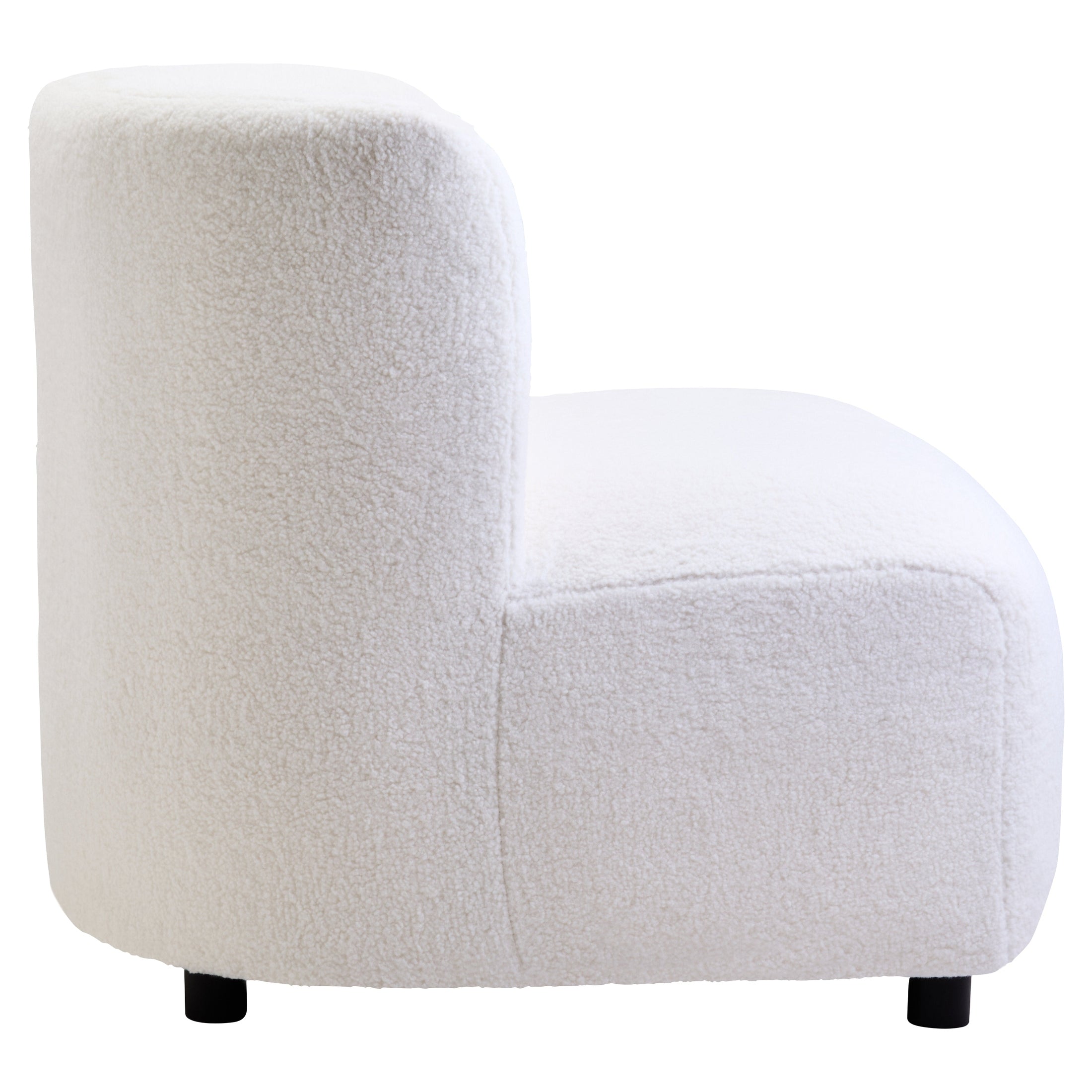 Montrose Ivory Boucle Effect Armless Lounge Chair  Nicholas John Interiors