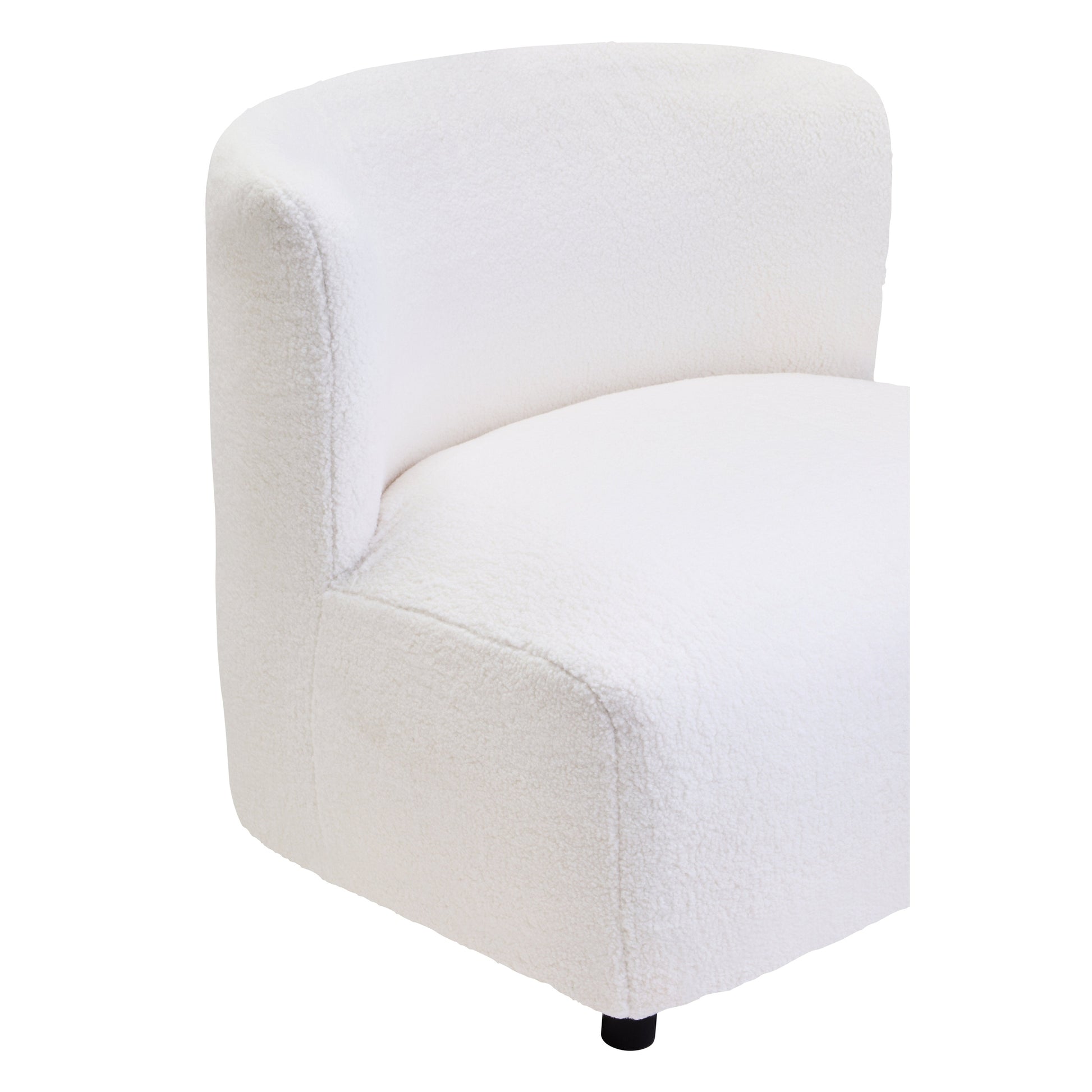 Montrose Ivory Boucle Effect Armless Lounge Chair  Nicholas John Interiors