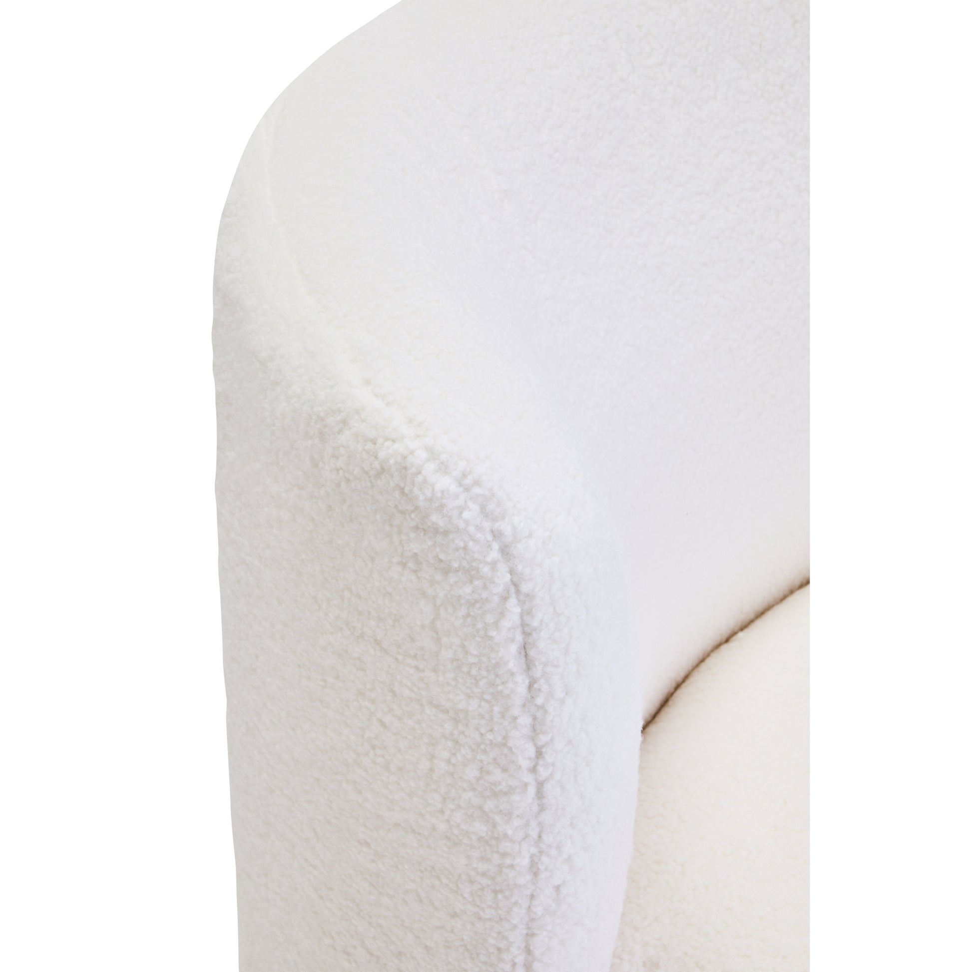 Montrose Ivory Boucle Effect Armless Lounge Chair  Nicholas John Interiors