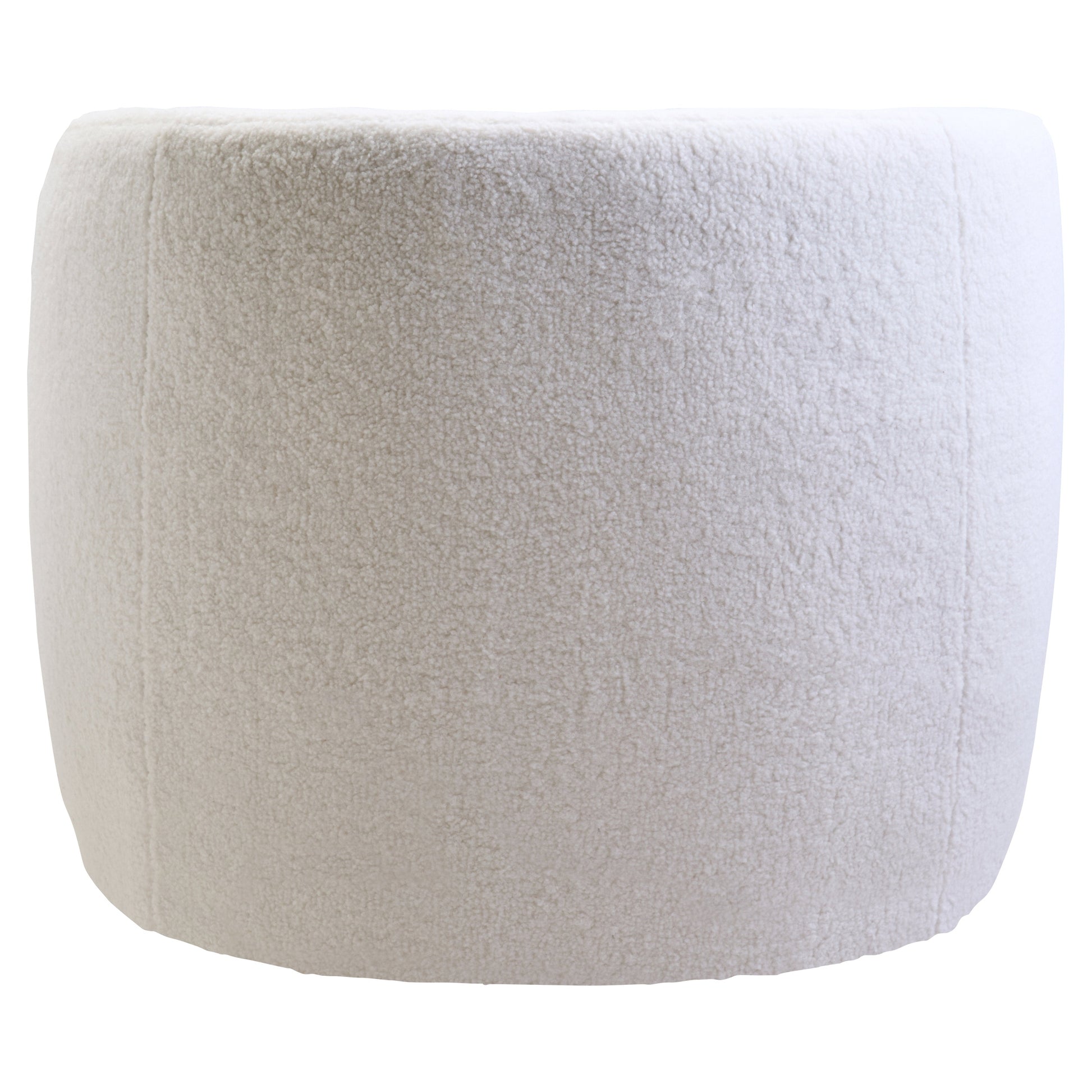 Montrose Ivory Boucle Effect Curved Lounge Chair With Swivel Base  Nicholas John Interiors
