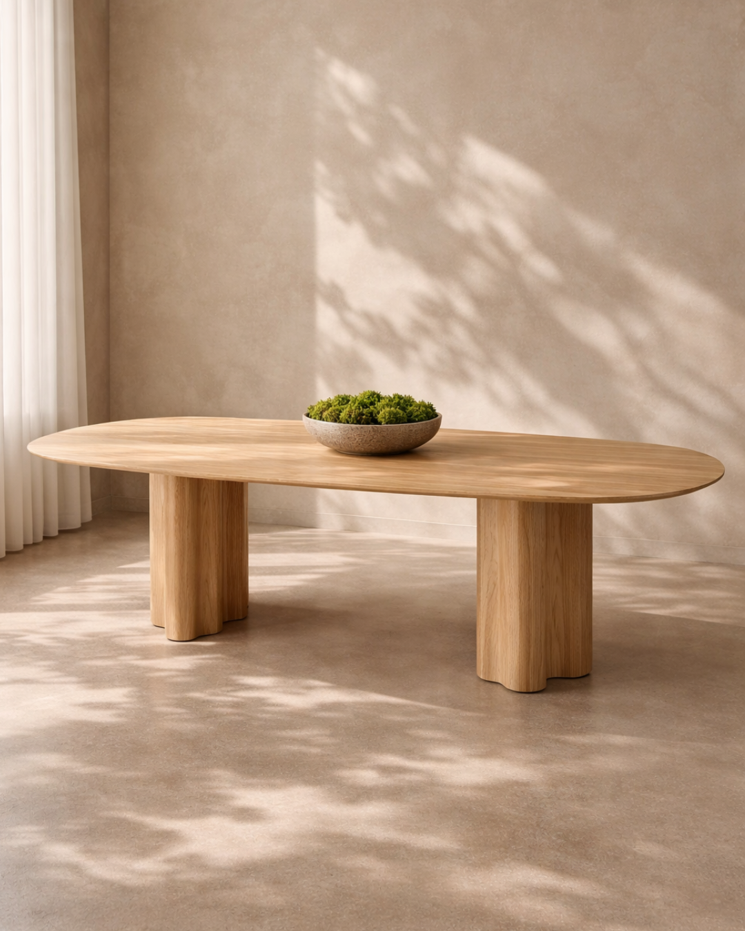 Moon Dining Table 240 - Light Oak   Nicholas John Interiors