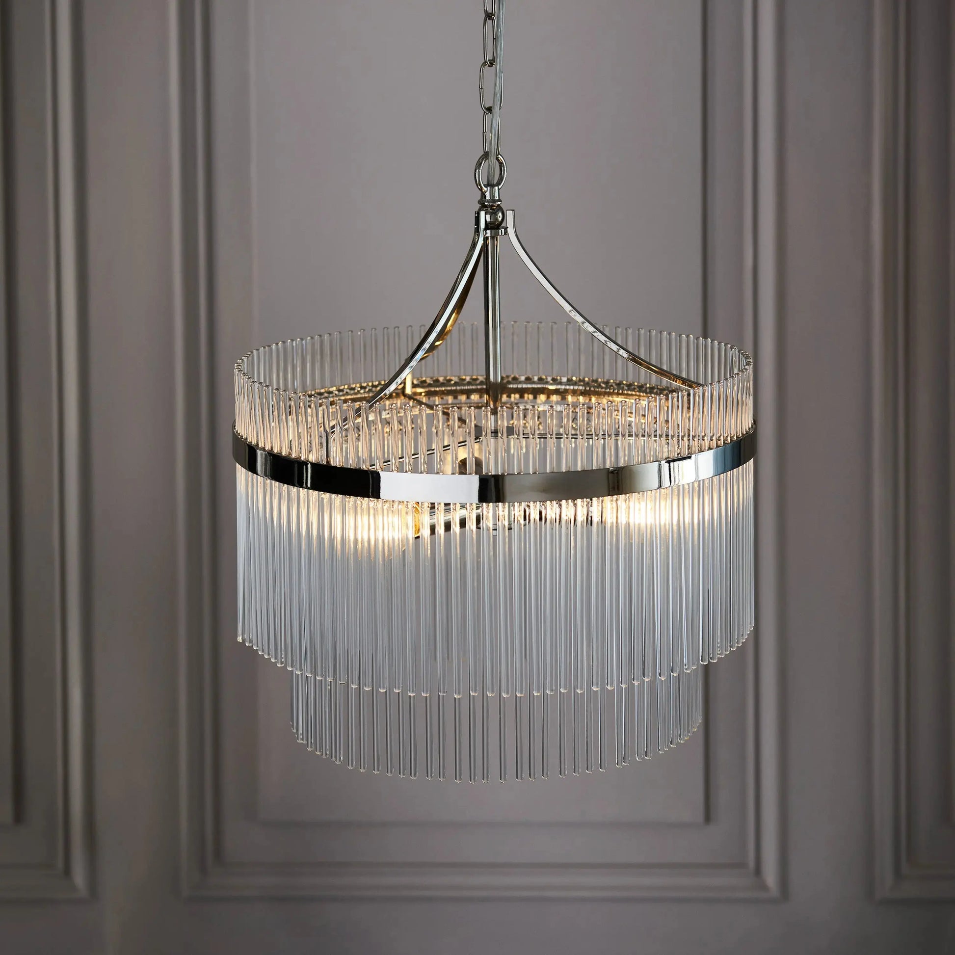 Morina 3 Pendant Light Bright Nickel   Nicholas John Interiors
