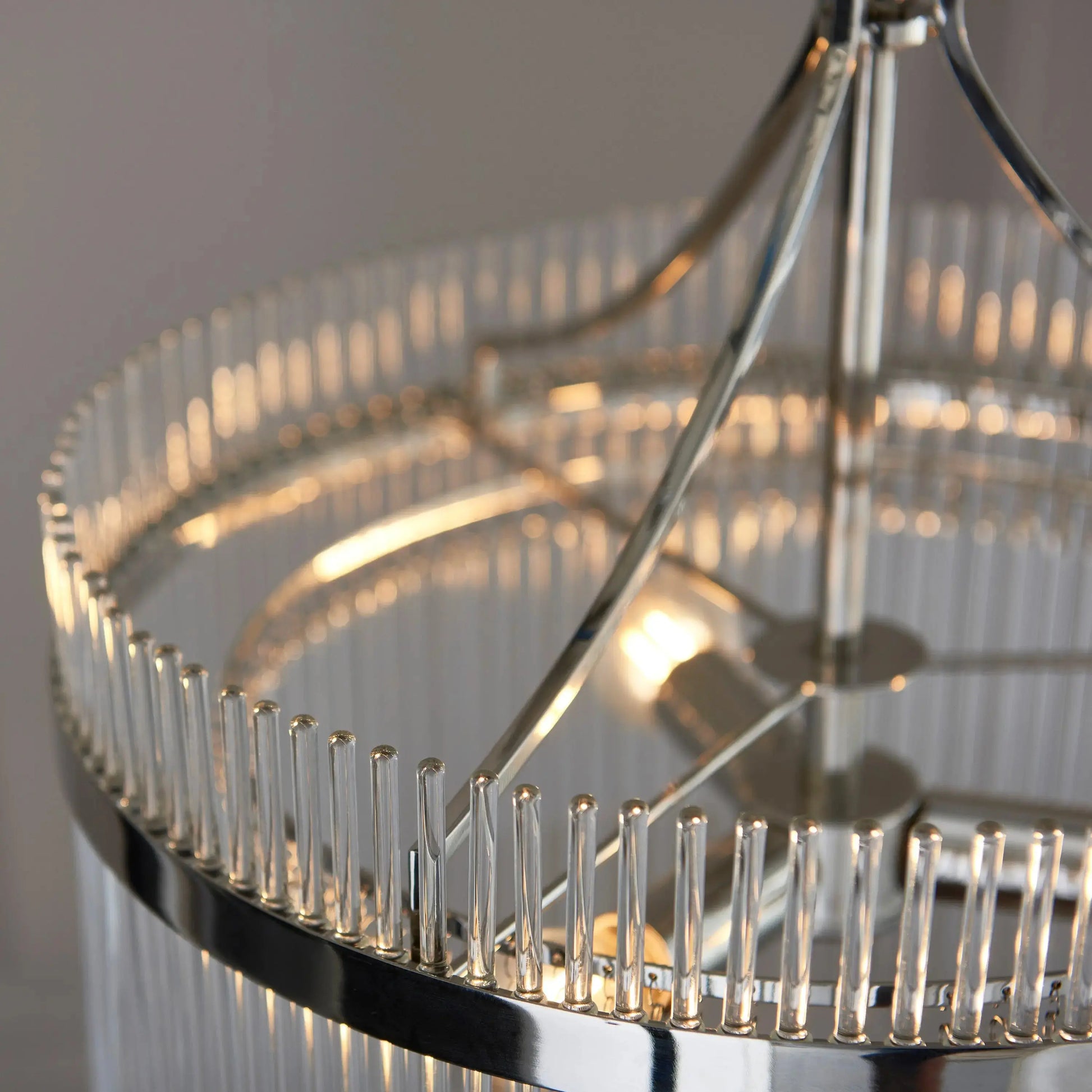 Morina 3 Pendant Light Bright Nickel   Nicholas John Interiors