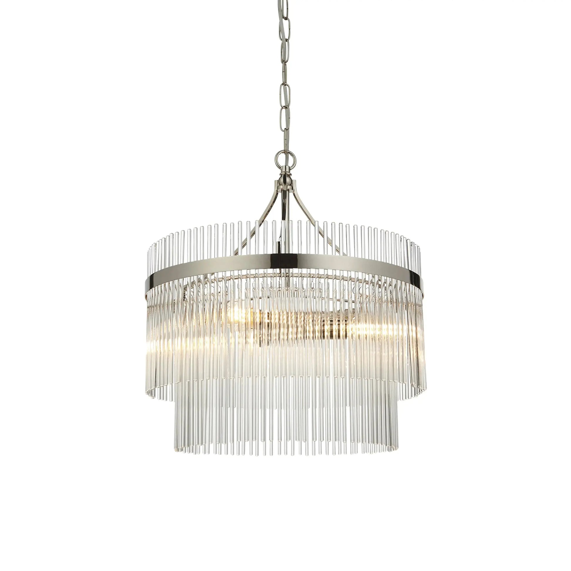 Morina 3 Pendant Light Bright Nickel   Nicholas John Interiors