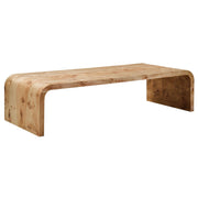 Motara Burl Wood Design Curved Coffee Table  Nicholas John Interiors