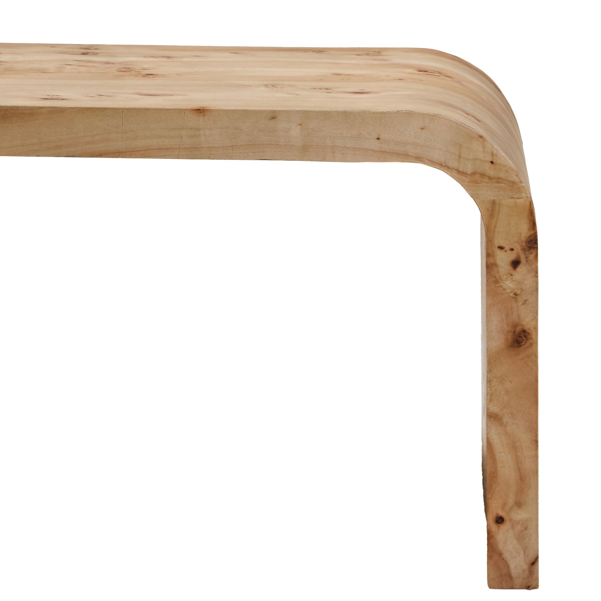 Motara Burl Wood Design Curved Coffee Table  Nicholas John Interiors