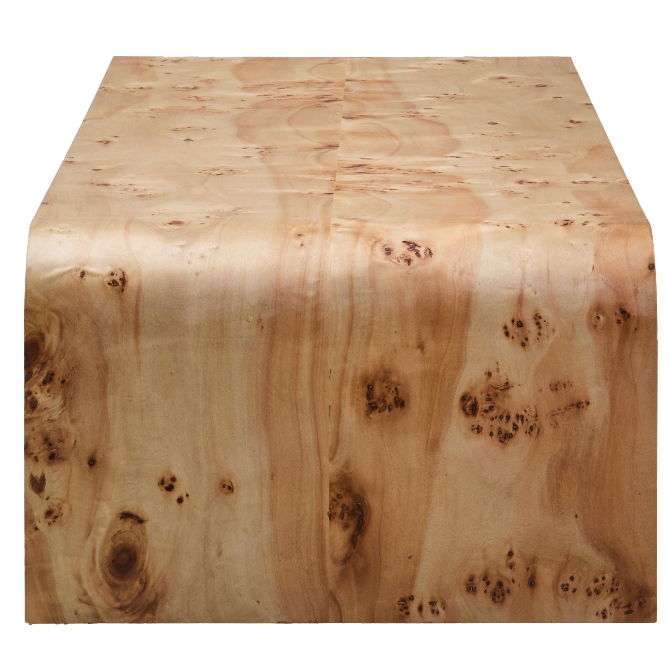Motara Burl Wood Design Curved Coffee Table  Nicholas John Interiors