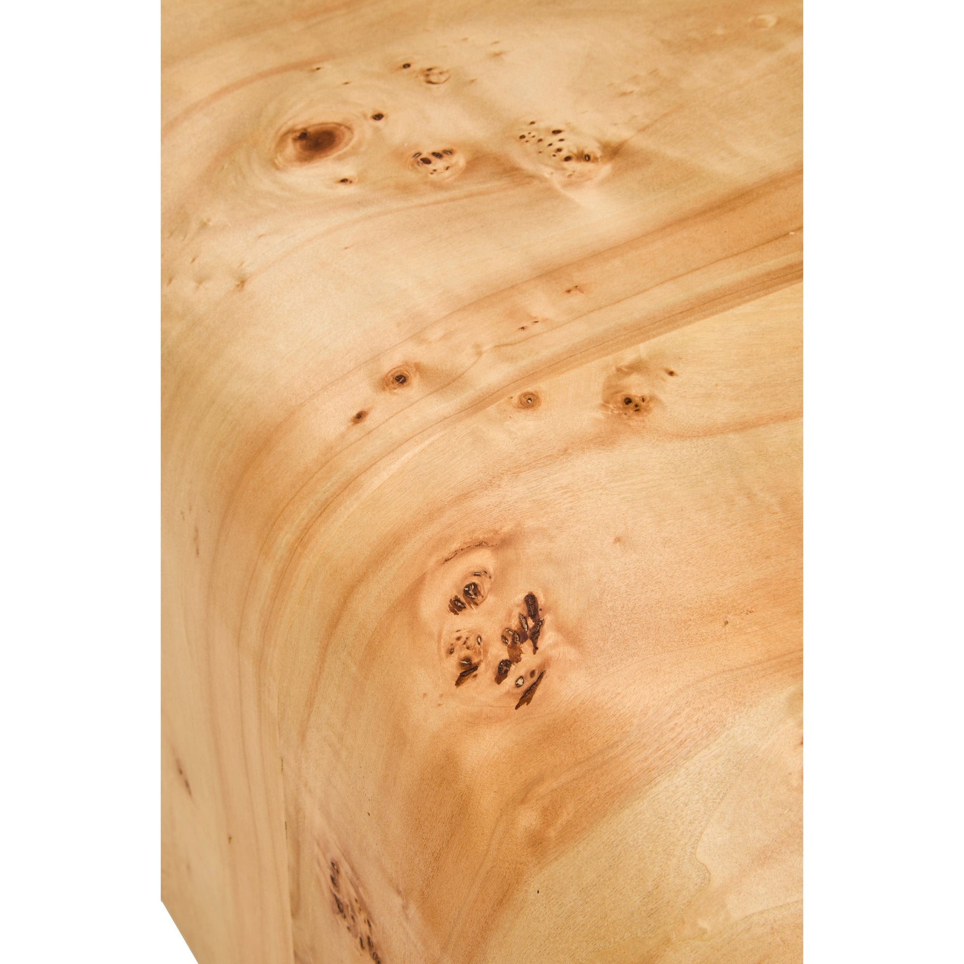 Motara Burl Wood Design Curved Coffee Table  Nicholas John Interiors