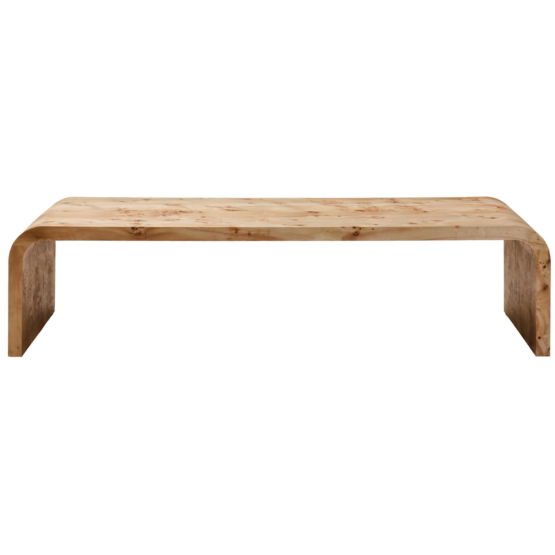 Motara Burl Wood Design Curved Coffee Table  Nicholas John Interiors