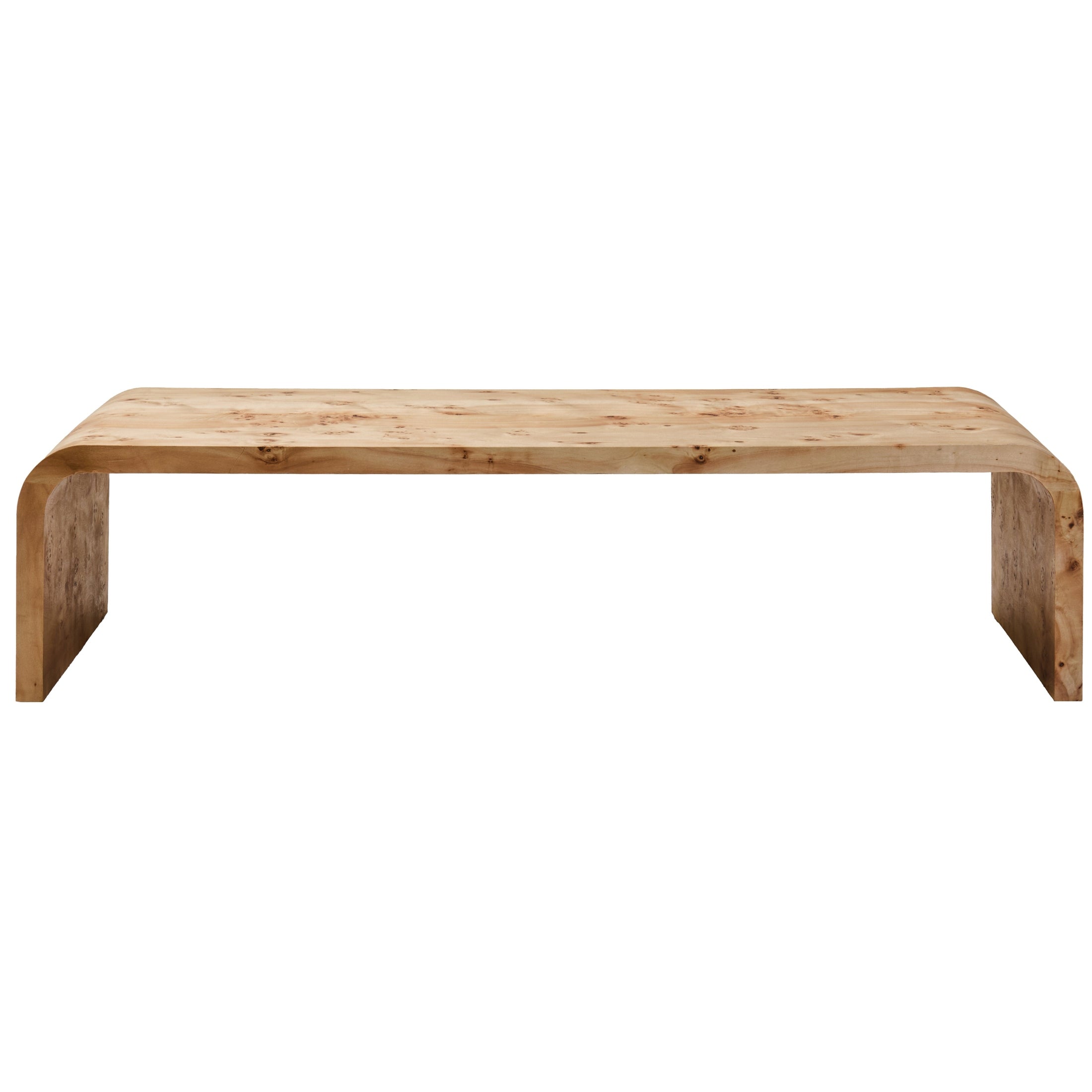 Motara Burl Wood Design Curved Coffee Table  Nicholas John Interiors