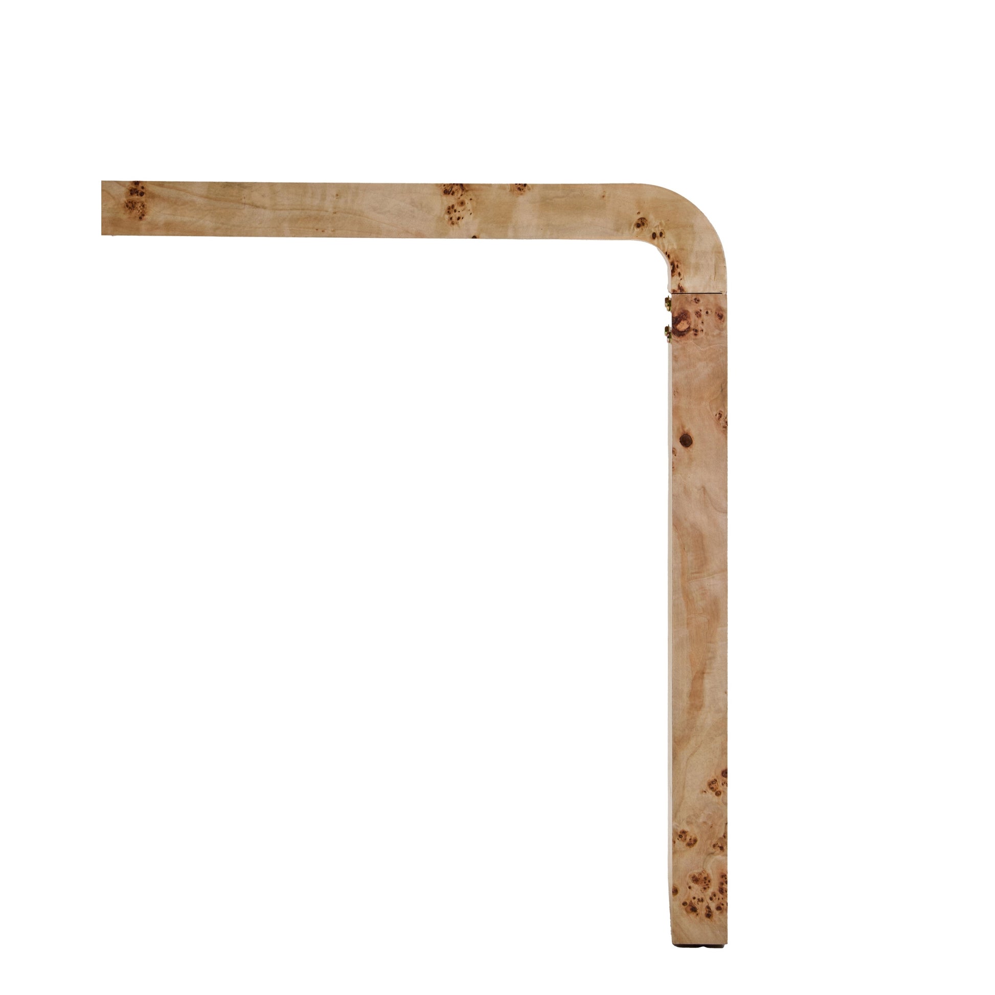 Motara Burl Wood Design Curved Console Table  Nicholas John Interiors