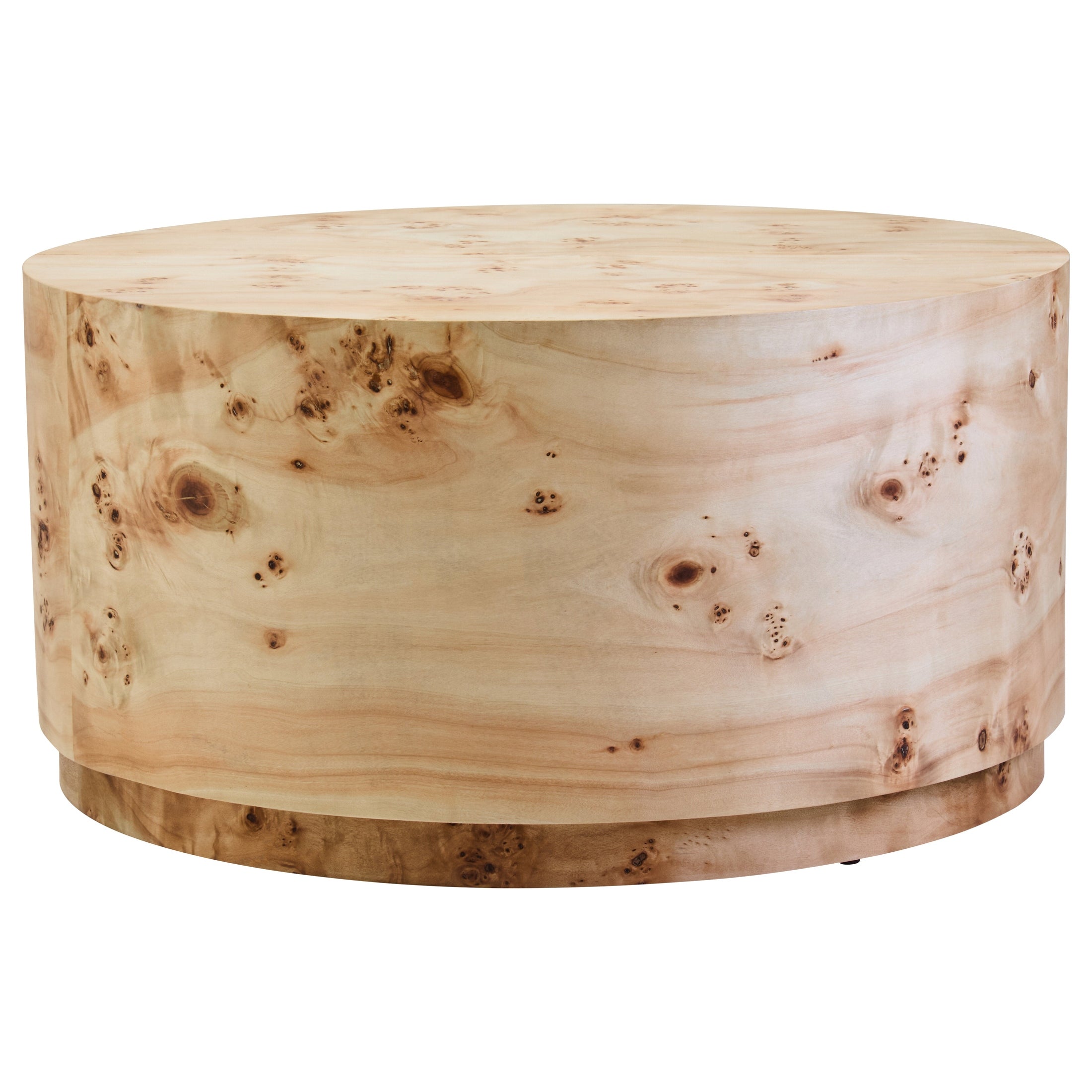 Motara Burl Wood Design Round Coffee Table  Nicholas John Interiors