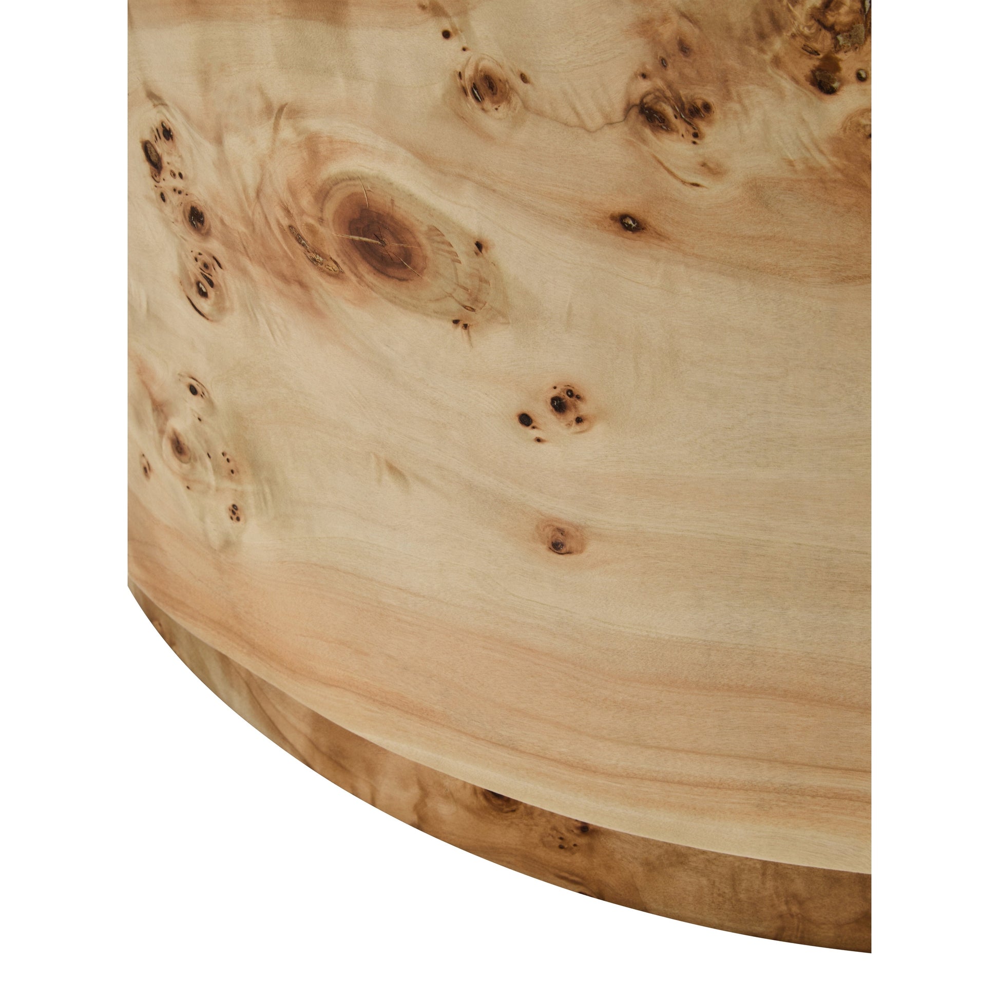 Motara Burl Wood Design Round Coffee Table  Nicholas John Interiors